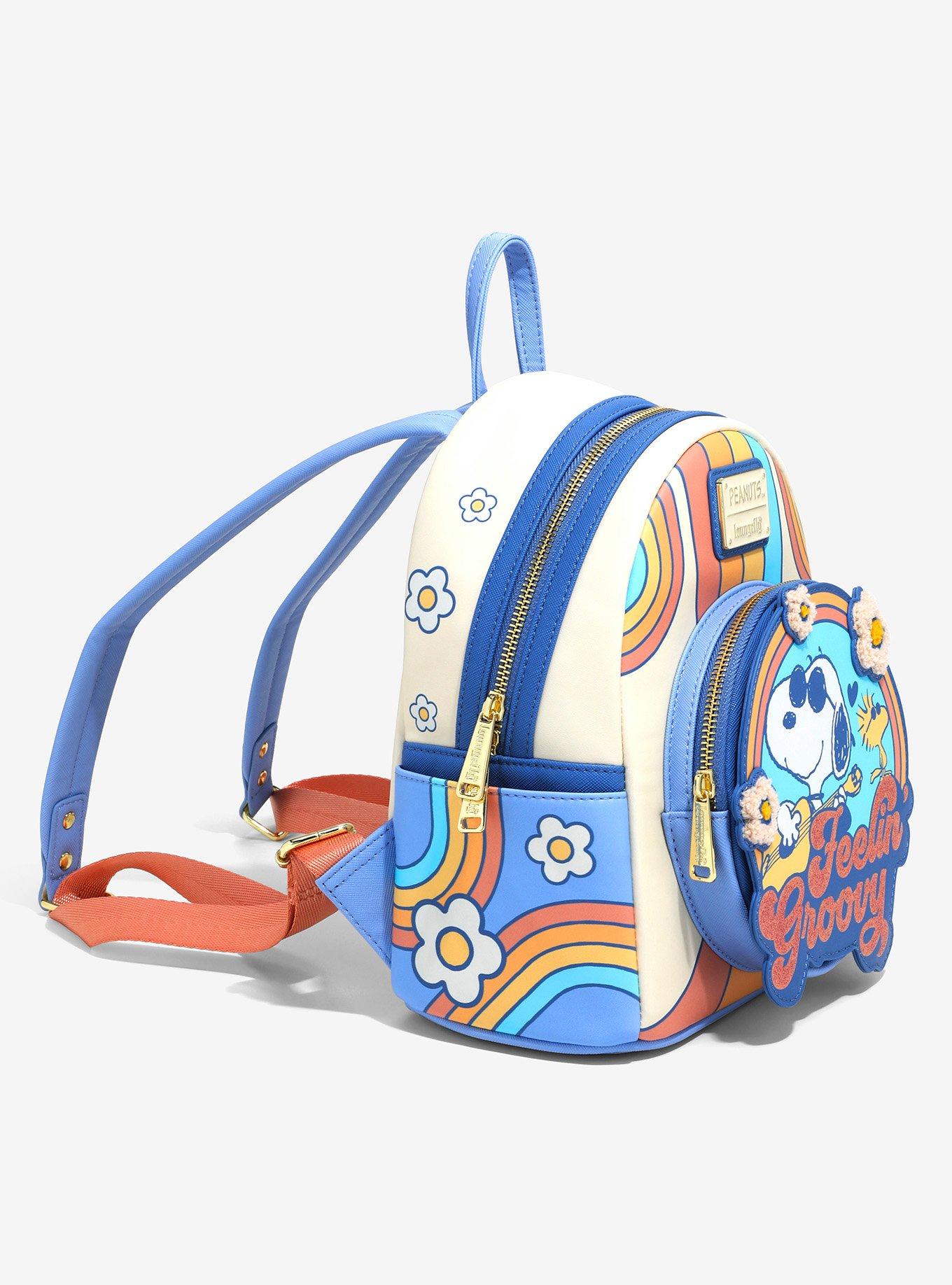 Loungefly Peanuts Snoopy and Woodstock Feelin' Groovy Mini Backpack — BoxLunch Exclusive, , alternate