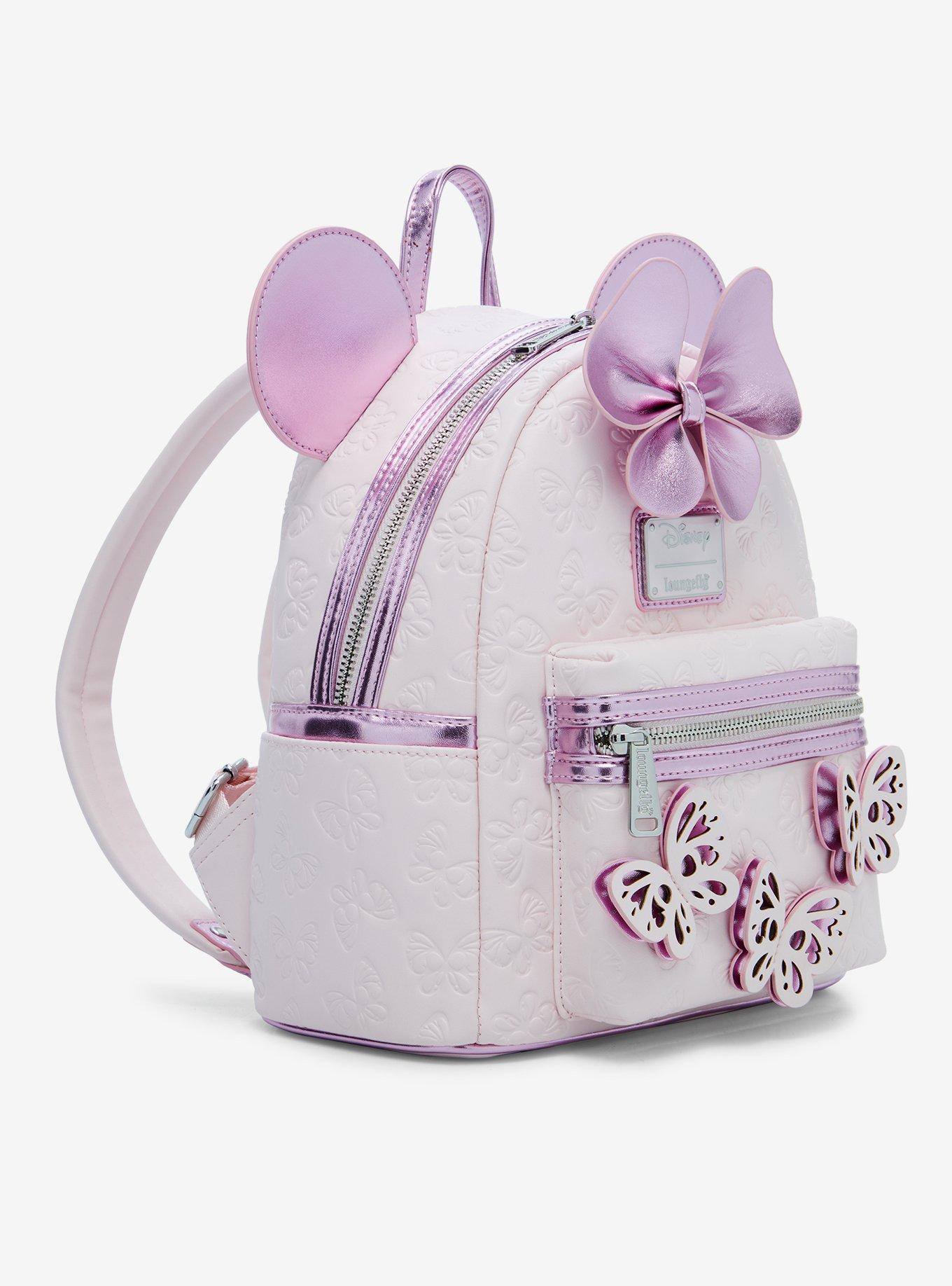 Loungefly Disney Minnie Mouse Pink Butterfly Mini Backpack — BoxLunch Exclusive, , alternate