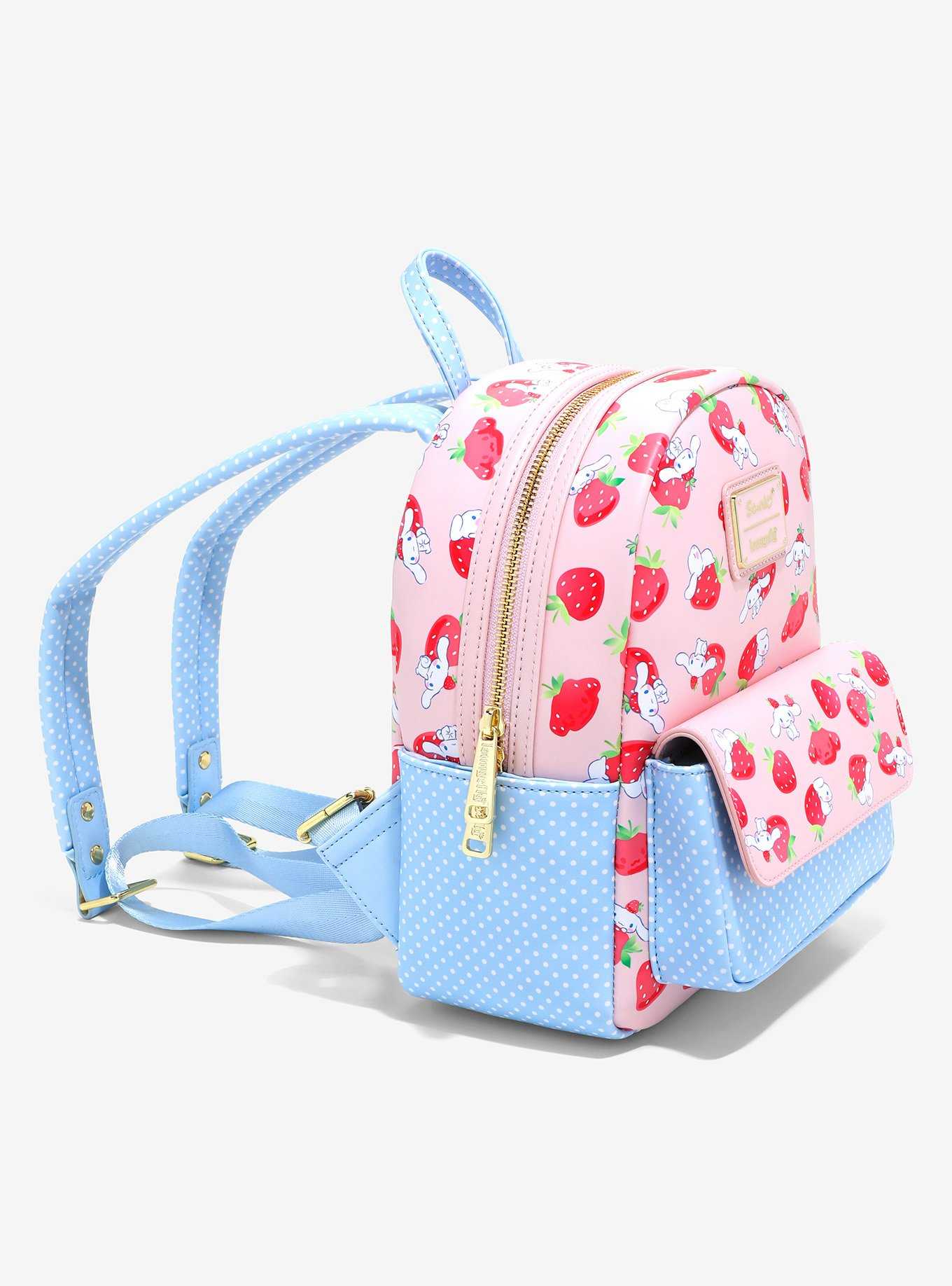 Loungefly Sanrio Cinnamoroll Strawberry Allover Print Mini Backpack — BoxLunch Exclusive, , hi-res