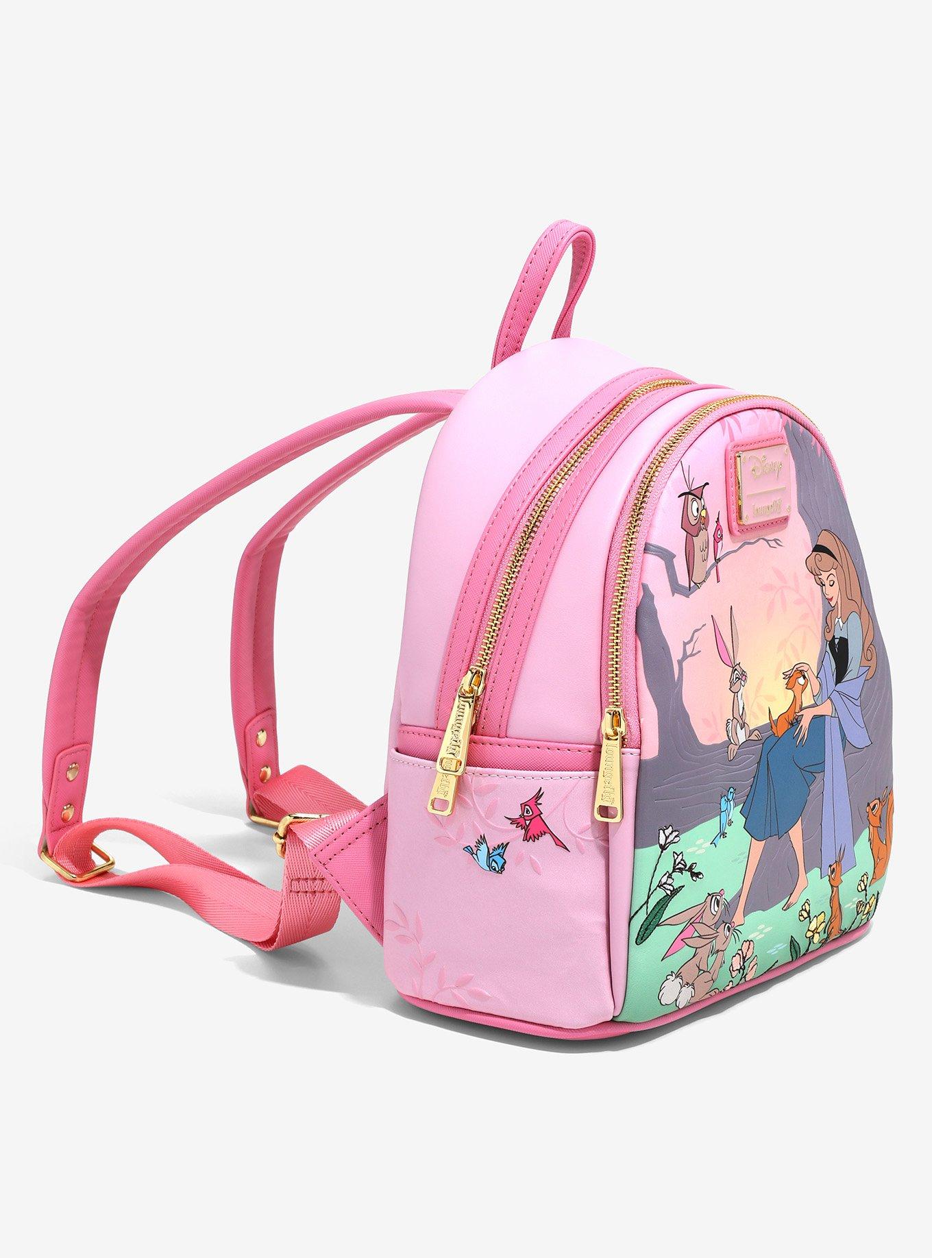 Loungefly Disney Sleeping Beauty Aurora and Critters Pink Mini Backpack — BoxLunch Exclusive, , alternate