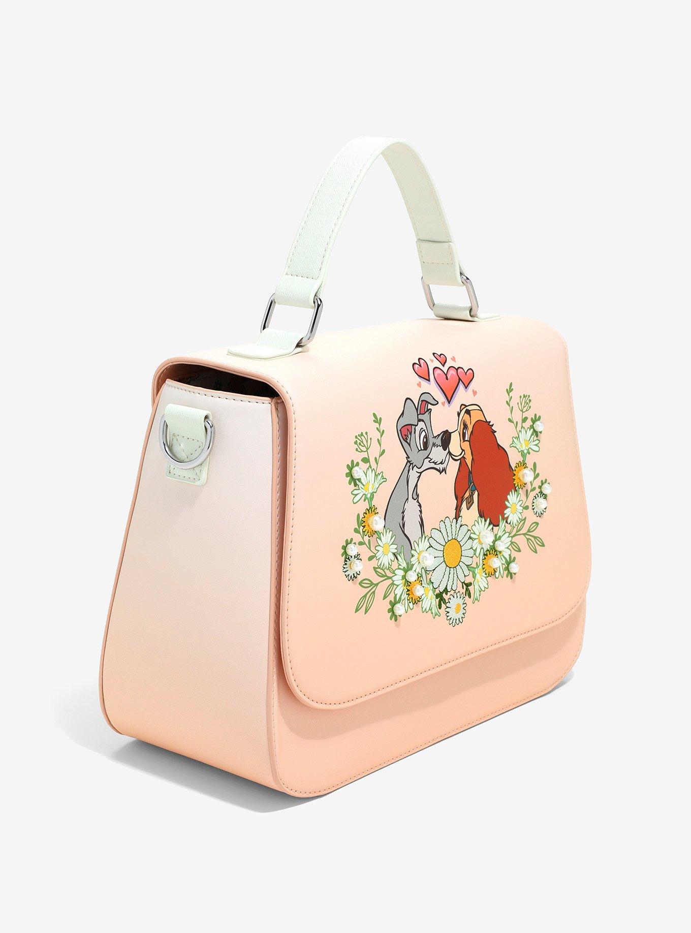 Loungefly Disney Lady and the Tramp Kiss Floral Crossbody Bag — BoxLunch Exclusive, , hi-res