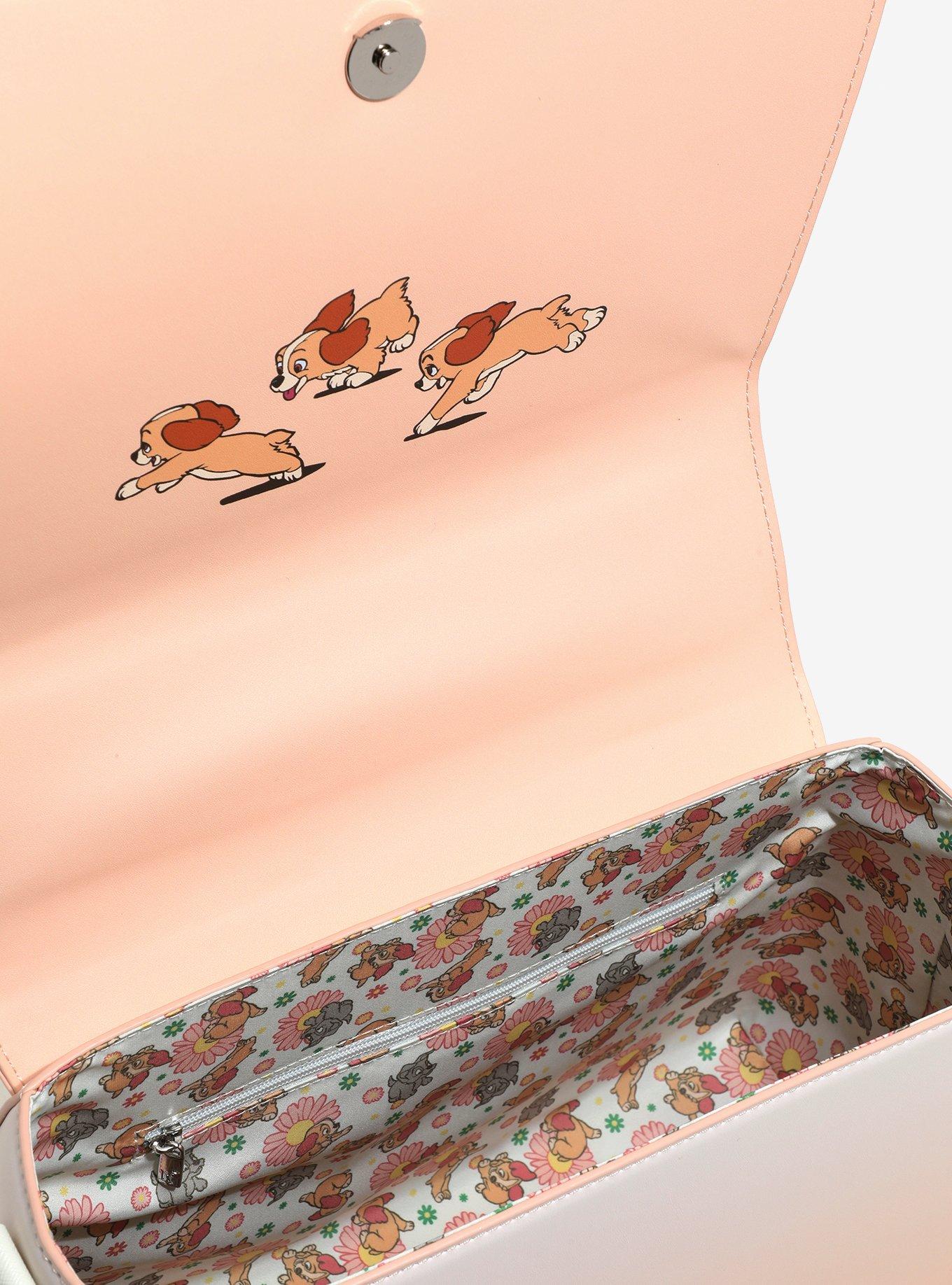 Loungefly Disney Lady and the Tramp Kiss Floral Crossbody Bag &mdash; BoxLunch Exclusive, , alternate