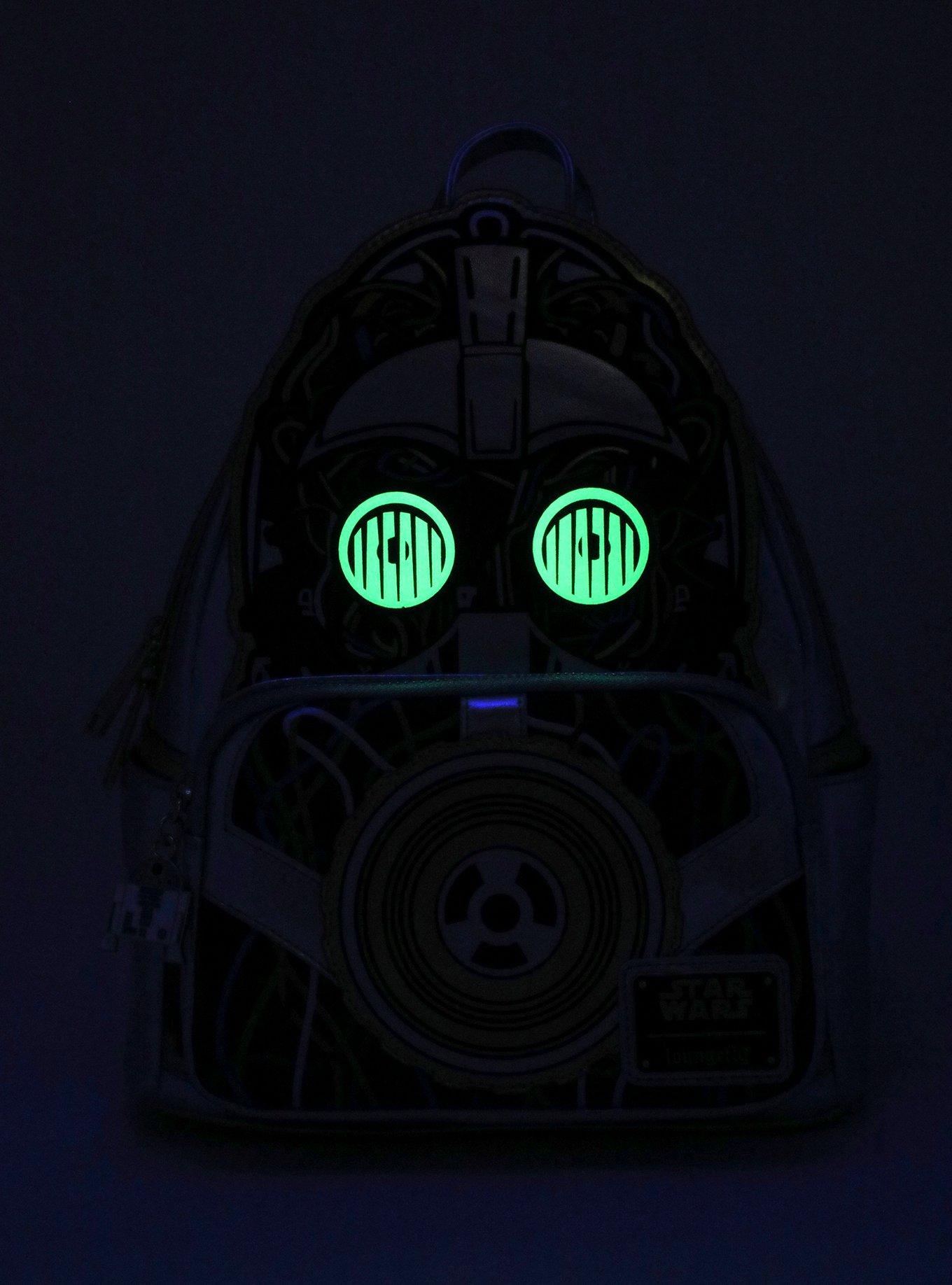Loungefly Star Wars C-3PO Glow-in-the-Dark Mini Backpack — BoxLunch Exclusive, , alternate