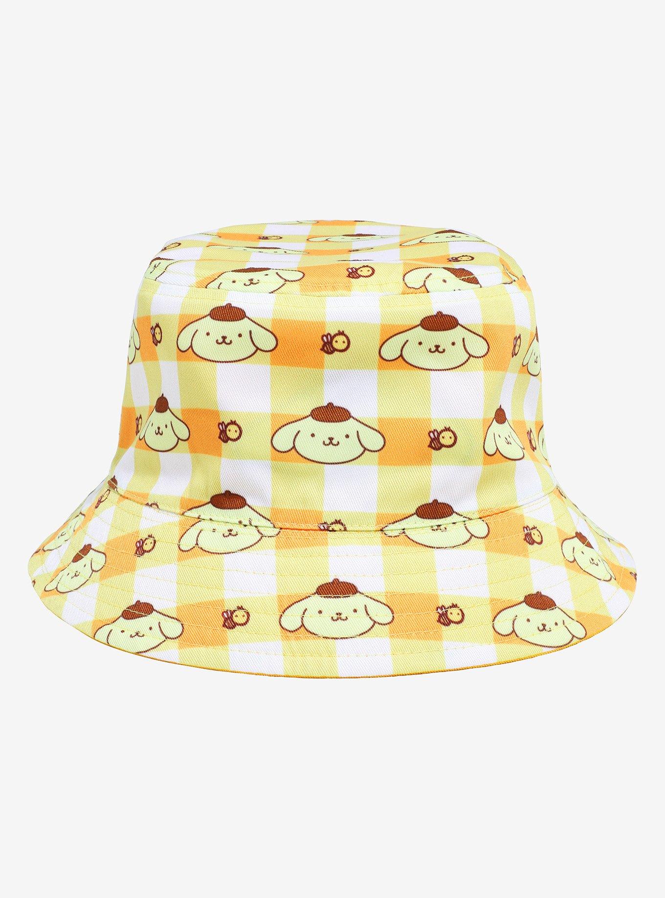 Sanrio Pompompurin Reversible Gingham Bucket Hat, , hi-res