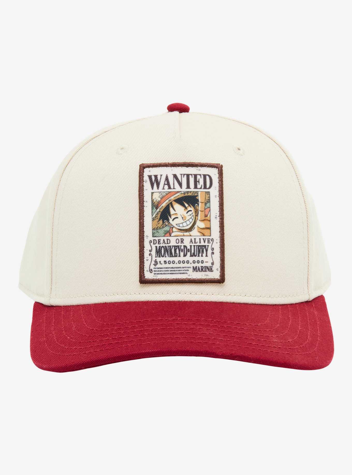 One Piece Monkey D. Luffy Wanted Poster Cap - BoxLunch Exclusive, , hi-res
