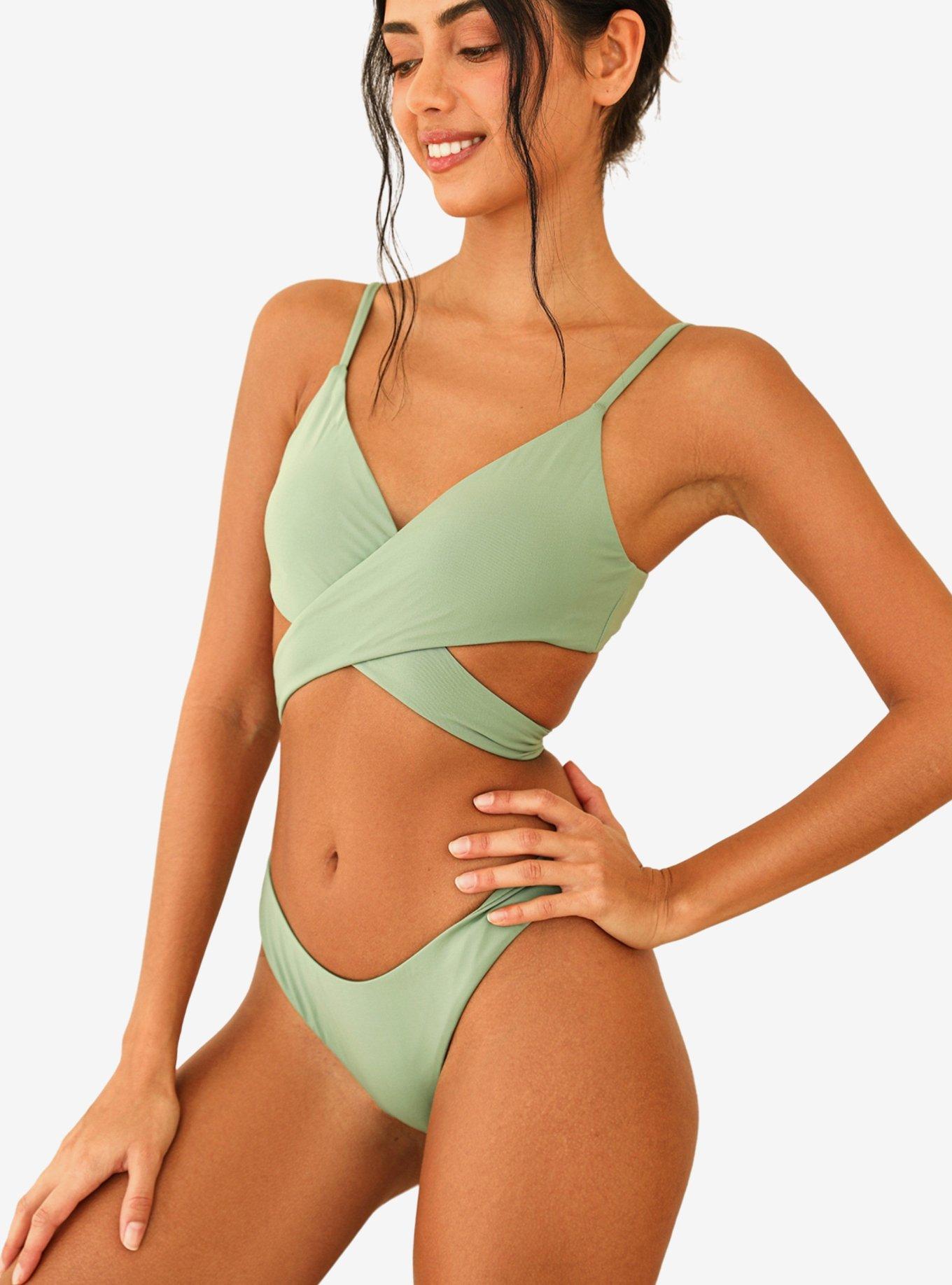 Dippin' Daisy's Ibiza Swim Top Eucalyptus Green, GREEN, alternate