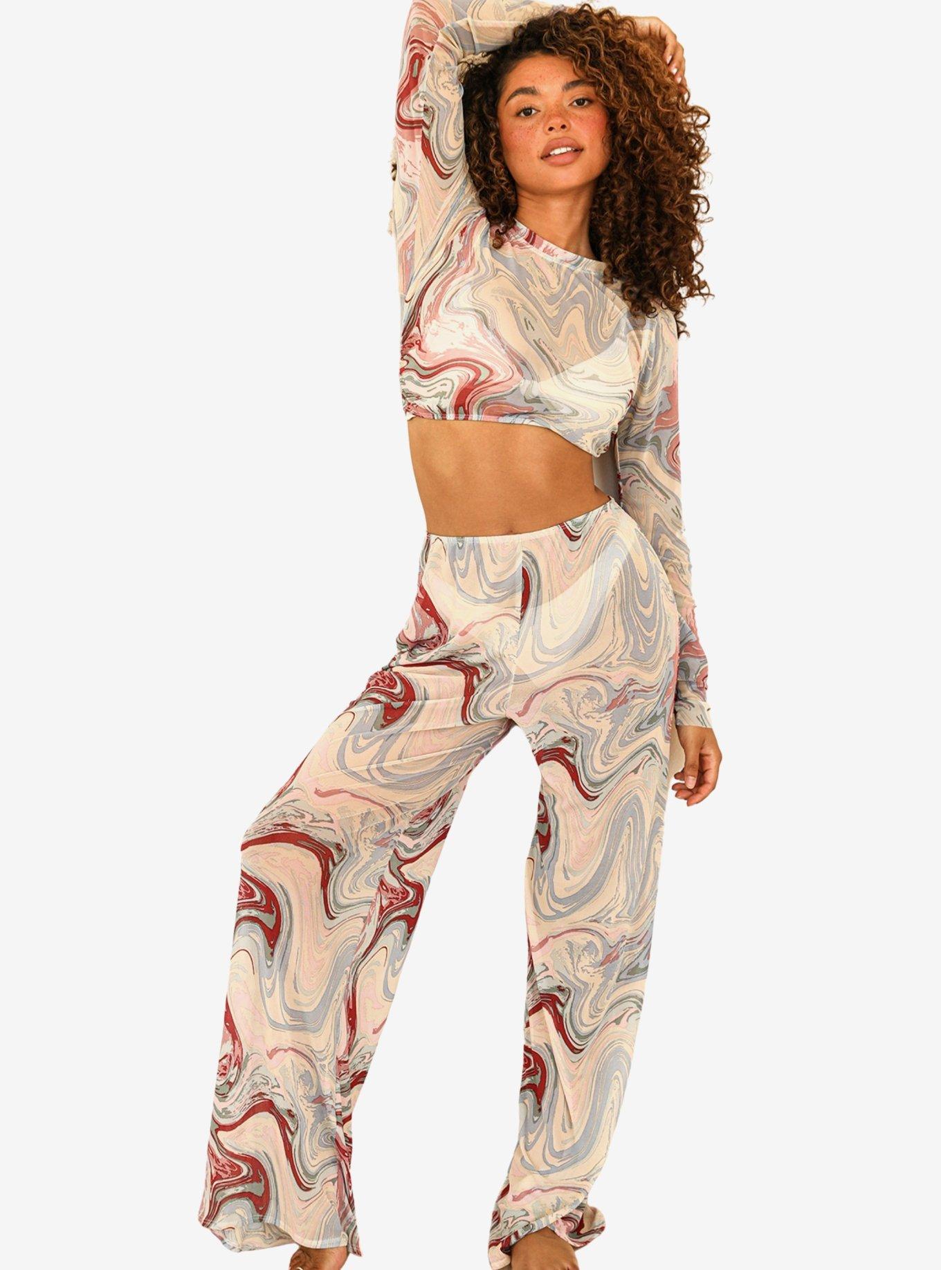 Dippin' Daisy's That Girl Mesh Swim Top Cover-Up Multi-Colored Ripples, , hi-res
