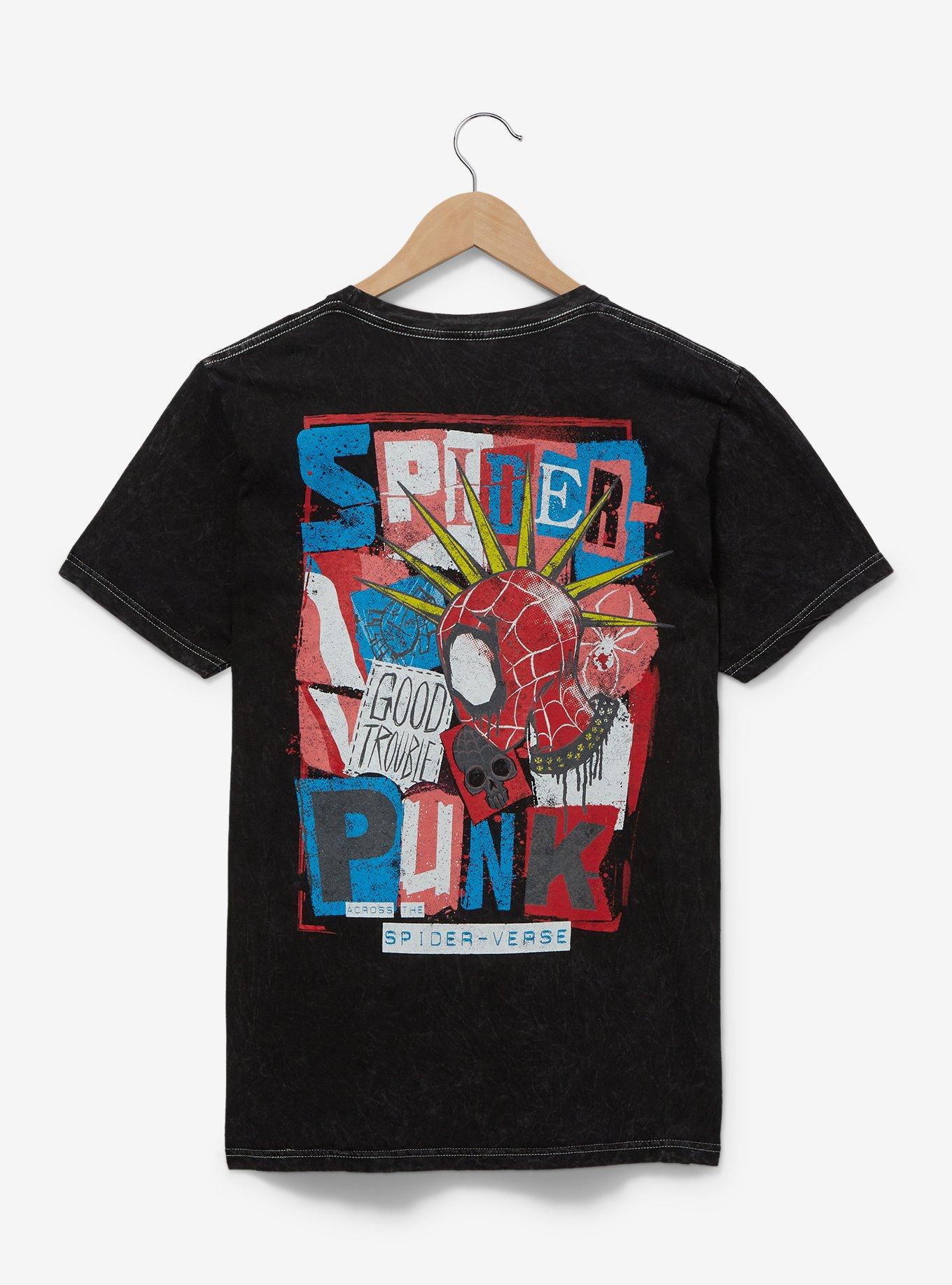 Marvel Spider-Man: Across the Spider-Verse Spider-Punk Portrait T-Shirt - BoxLunch Exclusive, BLACK, alternate