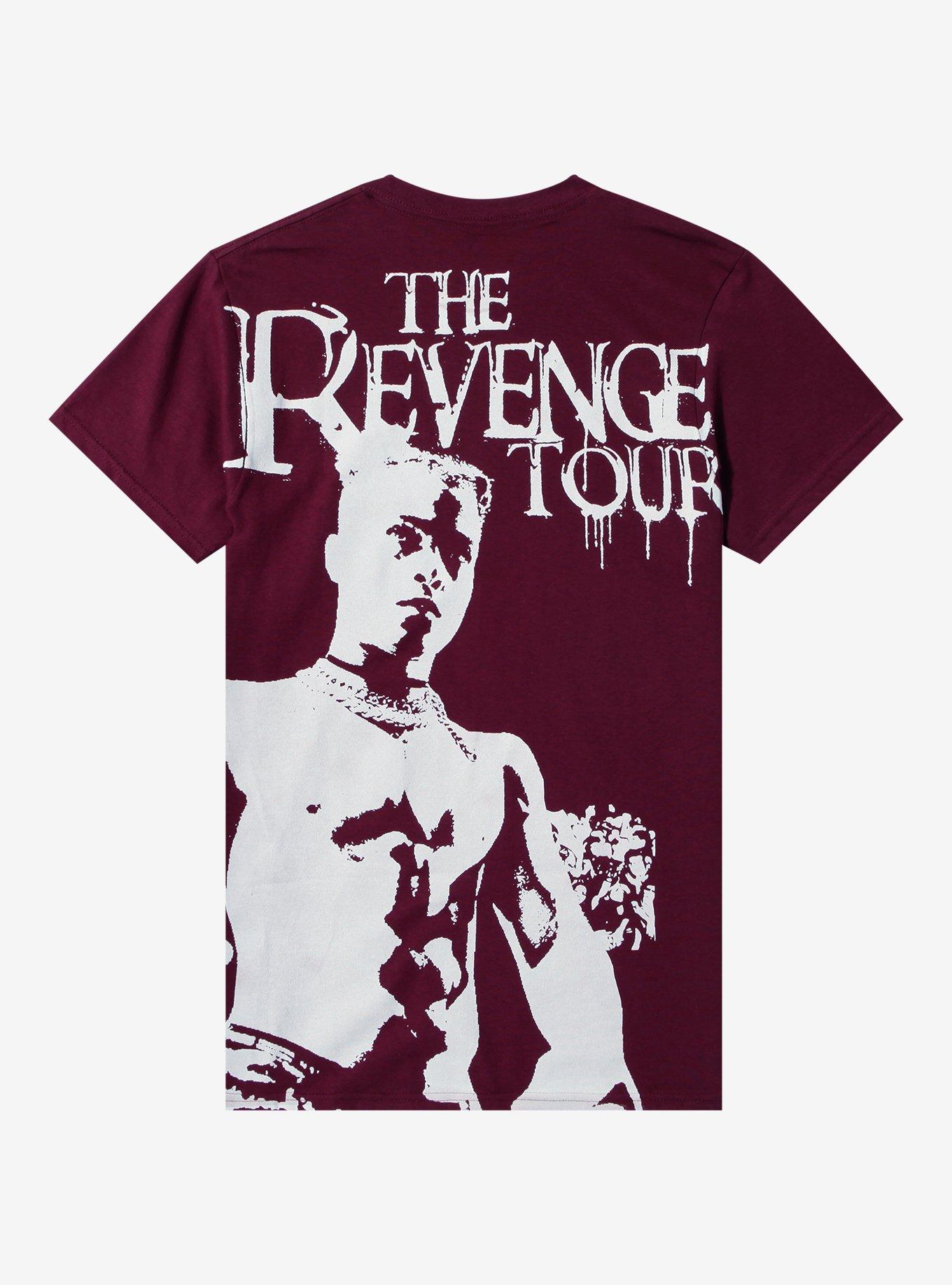 XXXTentacion Question Mark Boyfriend Fit Girls T-Shirt, MAROON, alternate