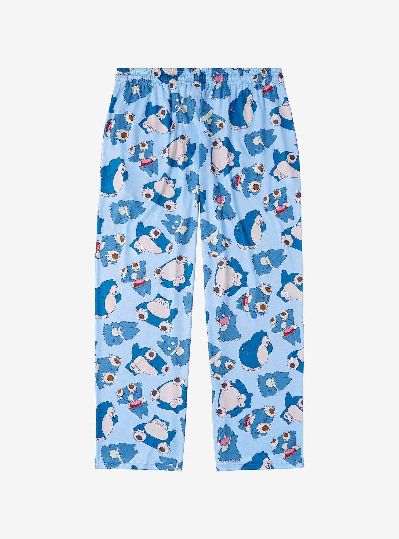 Pok&eacute;mon Snorlax and Munchlax Allover Print Women's Plus Size Sleep Pants &mdash; BoxLunch Exclusive, LIGHT BLUE, alternate