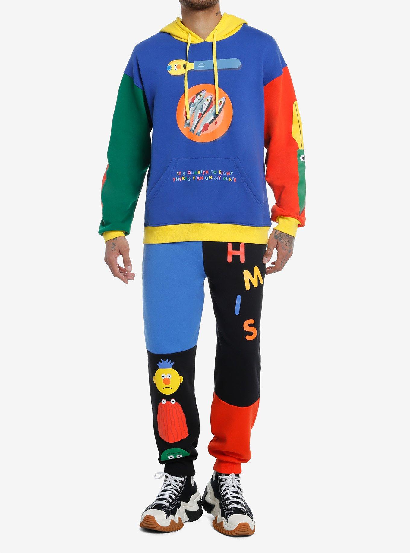 Don't Hug Me I'm Scared Character Utensils Color-Block Hoodie, , hi-res