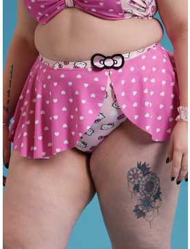 Hello Kitty Bow Heart Skirted Swim Bottoms Plus Size, , hi-res