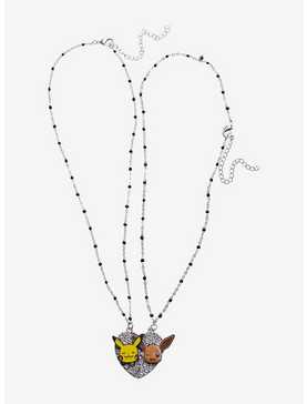 Pokemon Pikachu & Eevee Bling Heart Best Friend Necklace Set, , hi-res
