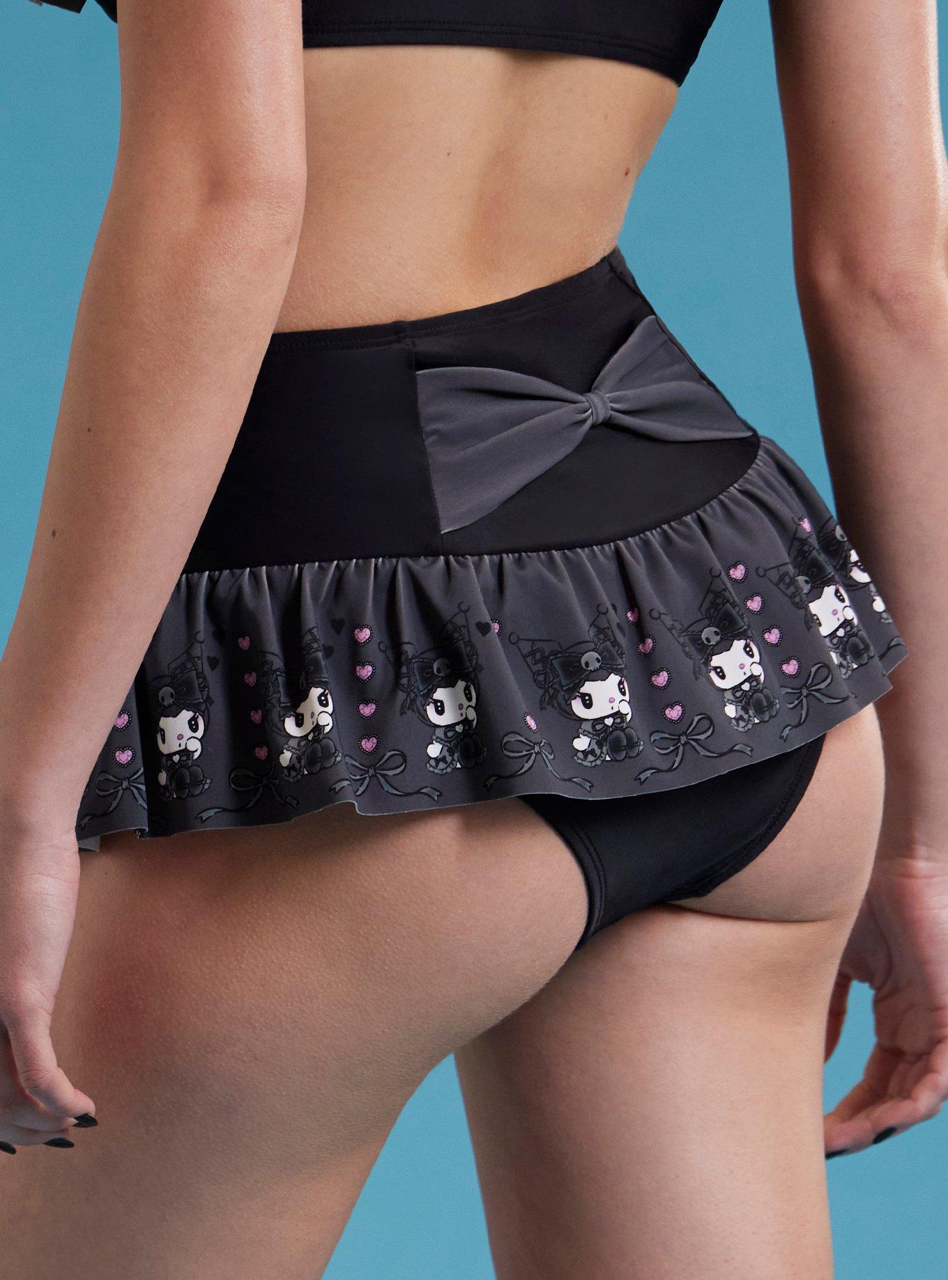 Kuromi Lolita Skirted Swim Bottoms, MULTI, alternate