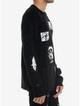 Social Collision® Horror Patches Knit Sweater, , alternate