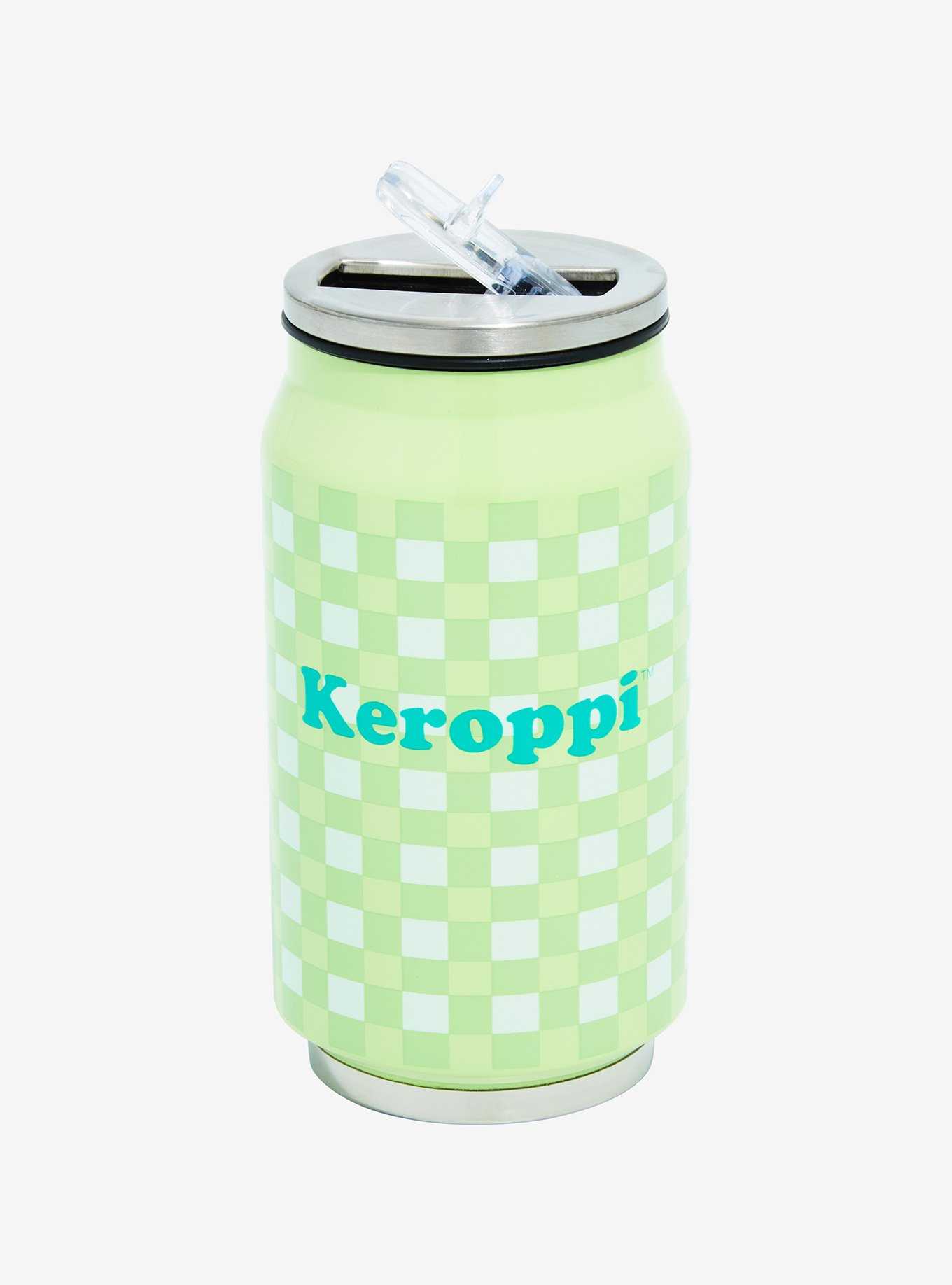 Keroppi Gingham Soda Can Water Bottle, , hi-res