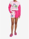 Her Universe Disney Stitch Cheshire Cat Color-Block Girls Sweatshirt, PINK, alternate