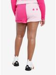 Her Universe Disney Stitch Cheshire Cat Color-Block Girls Lounge Shorts Plus Size, PINK, alternate