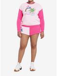 Her Universe Disney Stitch Cheshire Cat Color-Block Girls Lounge Shorts Plus Size, PINK, alternate