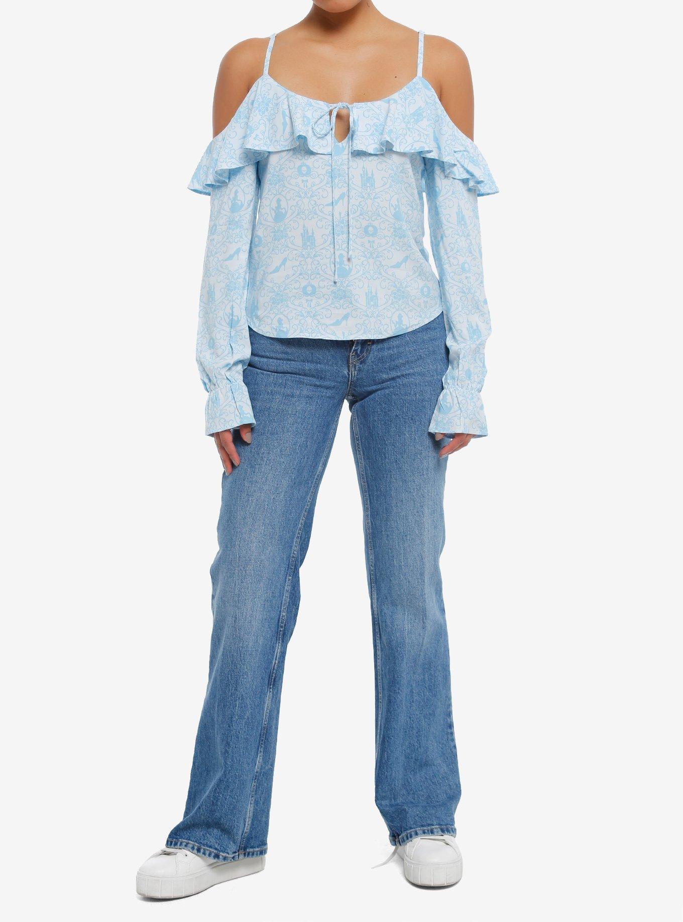 Her Universe Disney Cinderella Icons Cold Shoulder Long-Sleeve Top Her Universe Exclusive, , hi-res