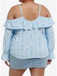 Her Universe Disney Cinderella Icons Cold Shoulder Long-Sleeve Top Plus Size Her Universe Exclusive, BABY BLUE, alternate