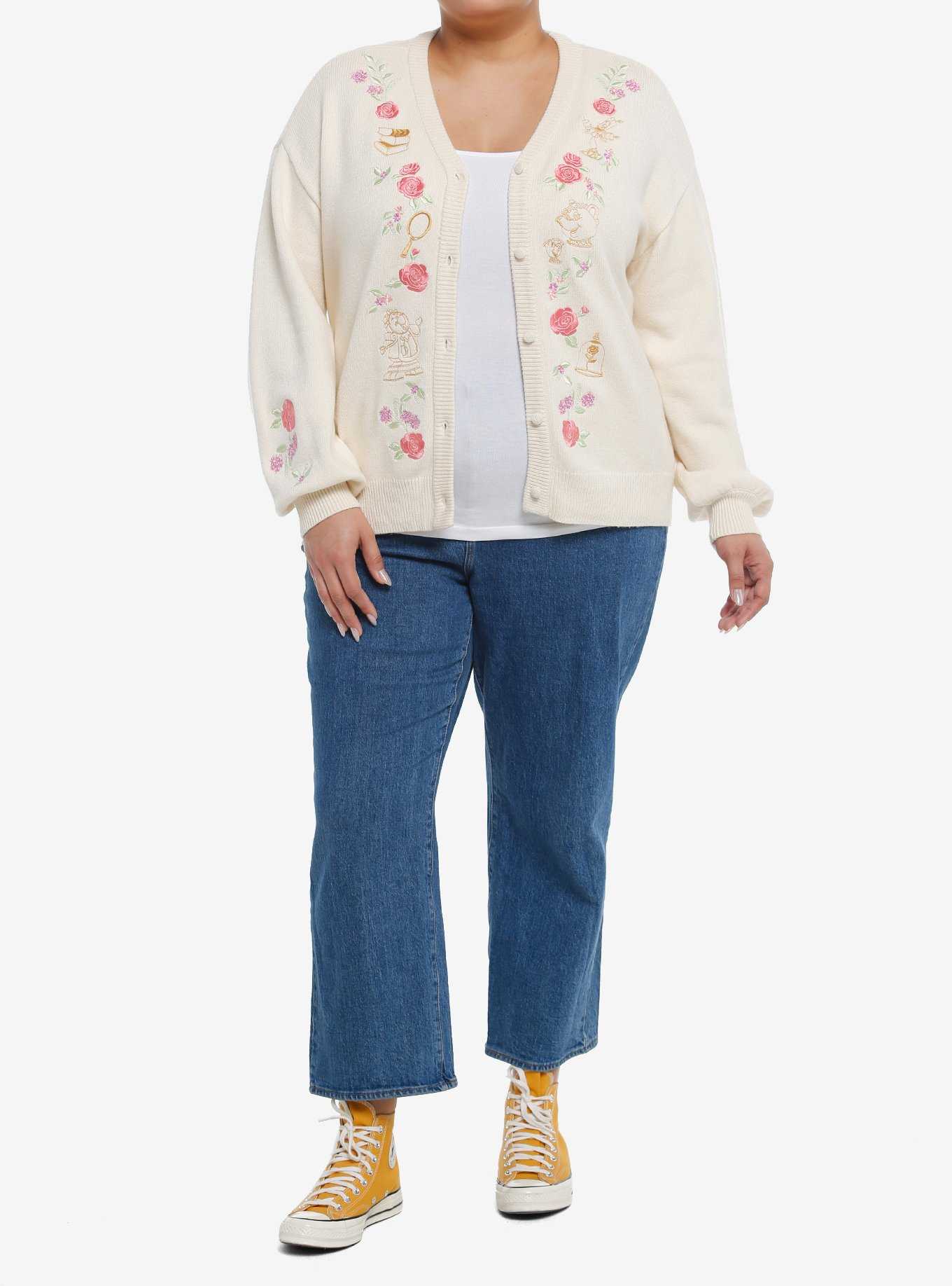 Her Universe Disney Beauty And The Beast Character Rose Cardigan Plus Size Her Universe Exclusive, , hi-res