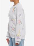 Her Universe Disney Princess Sidekicks Floral Sweatshirt Her Universe Exclusive, LIGHT PURPLE, alternate