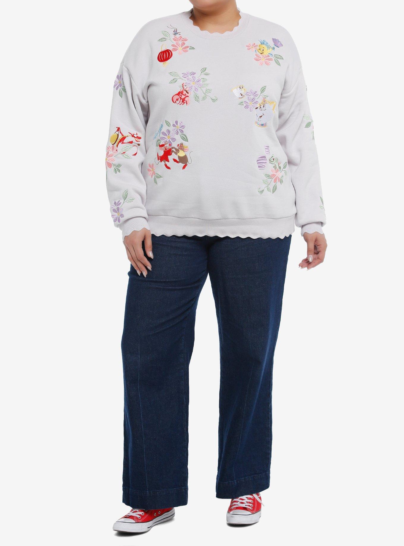 Her Universe Disney Princess Sidekicks Floral Sweatshirt Plus Size Her  Universe Exclusive