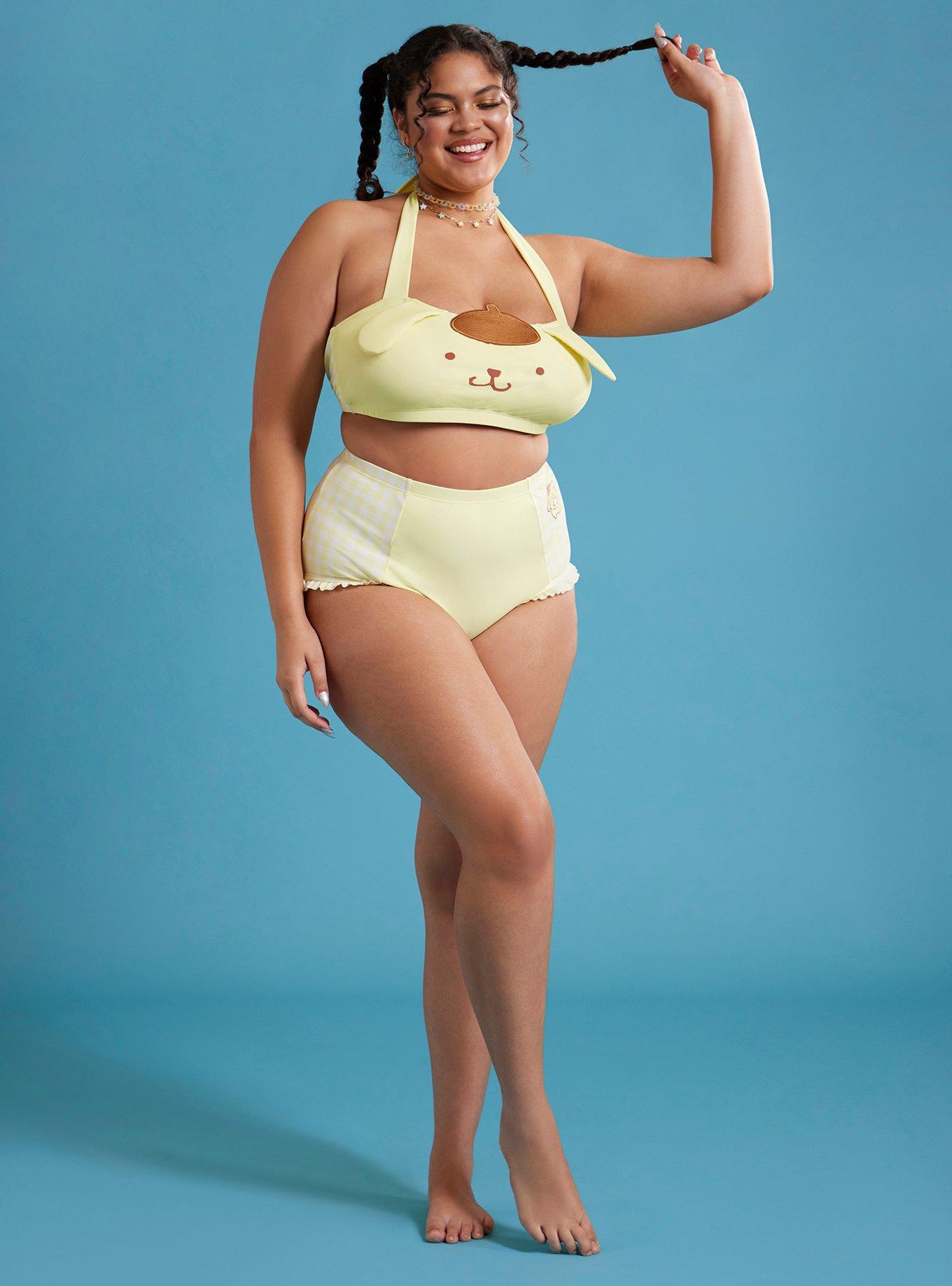 Pompompurin Halter Swim Top Plus Size, , hi-res