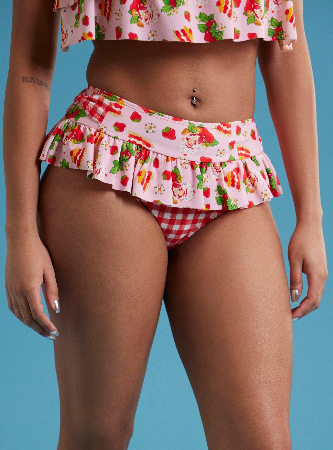 Strawberry Shortcake Dessert Ruffle Skirted Swim Bottoms, , hi-res