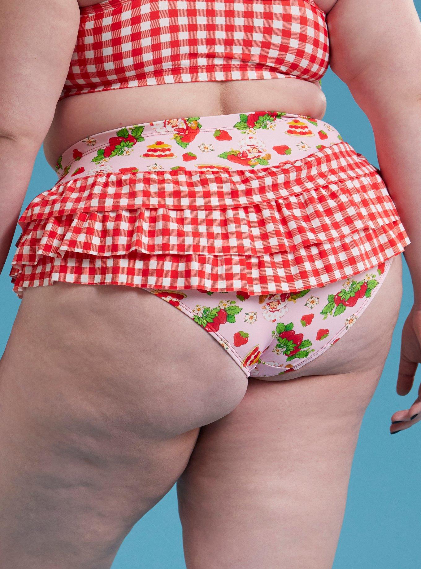 Strawberry Shortcake Dessert Ruffle Skirted Swim Bottoms Plus Size, MULTI, alternate
