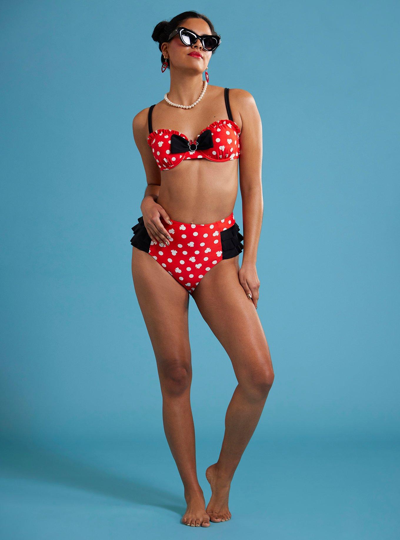 Disney Minnie Mouse Polka Dot Swim Top, MULTI, alternate