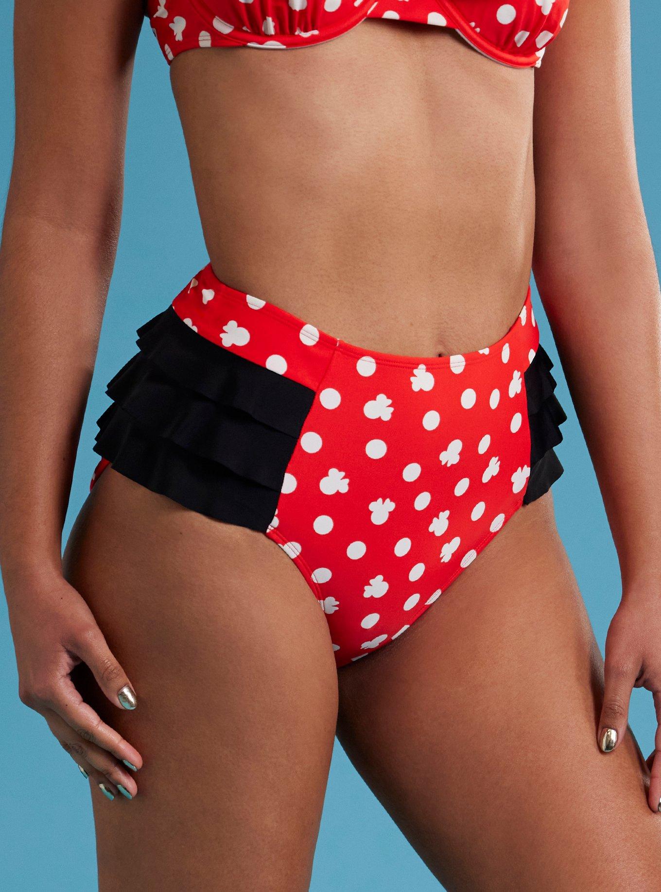 Disney Minnie Mouse Polka Dot Ruffle Swim Bottoms, , hi-res