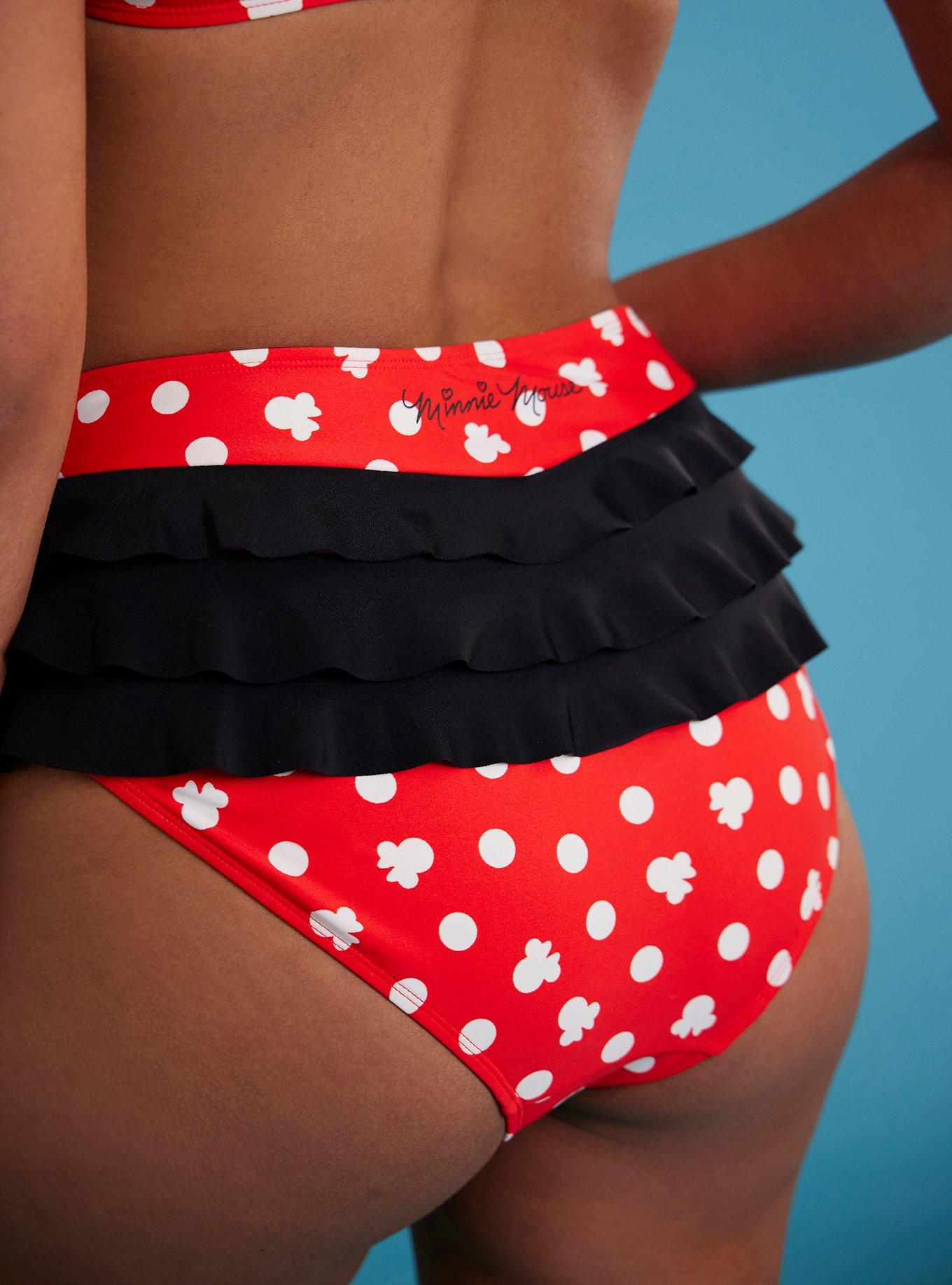 Disney Minnie Mouse Polka Dot Ruffle Swim Bottoms, MULTI, alternate