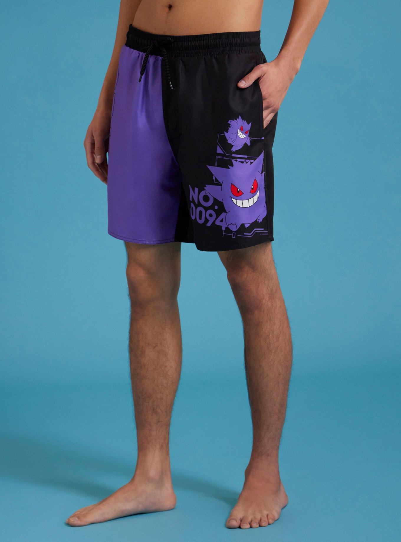 Pokemon Gengar Split Swim Trunks, MULTI, alternate