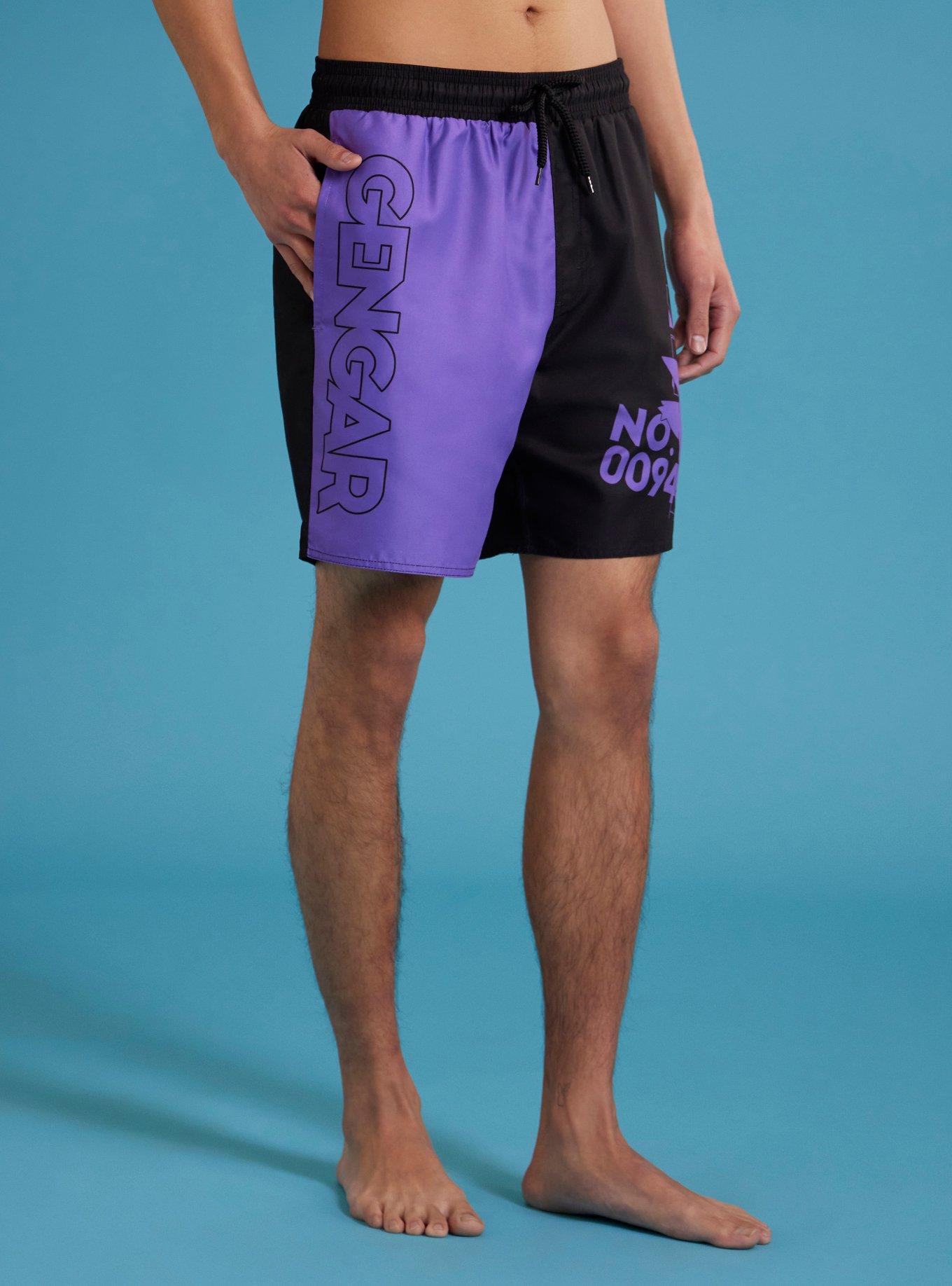 Pokemon Gengar Split Swim Trunks, MULTI, alternate