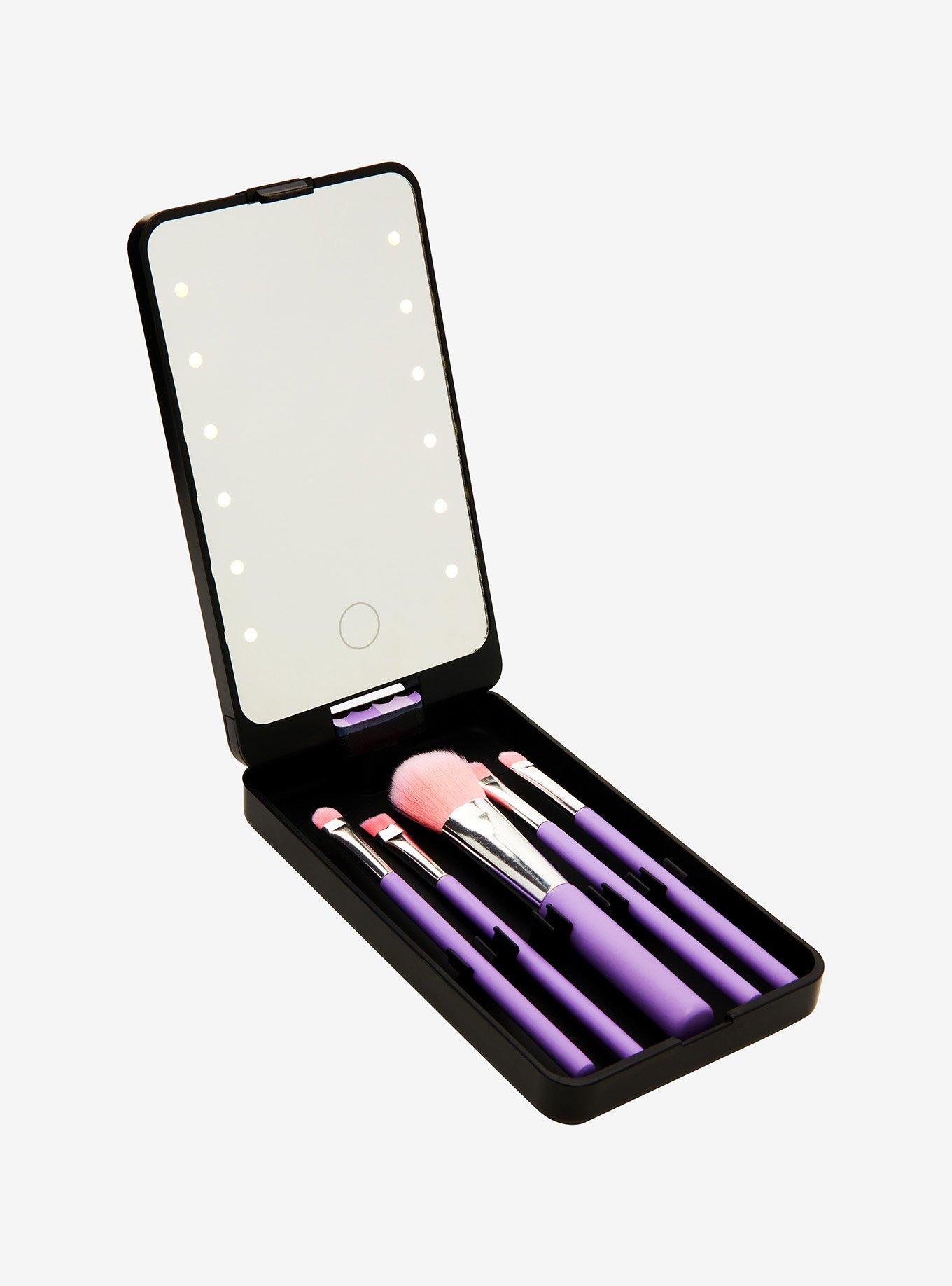 Sanrio Kuromi Mirrored Travel Makeup Brush Holder and Brush Set - BoxLunch Exclusive, , alternate