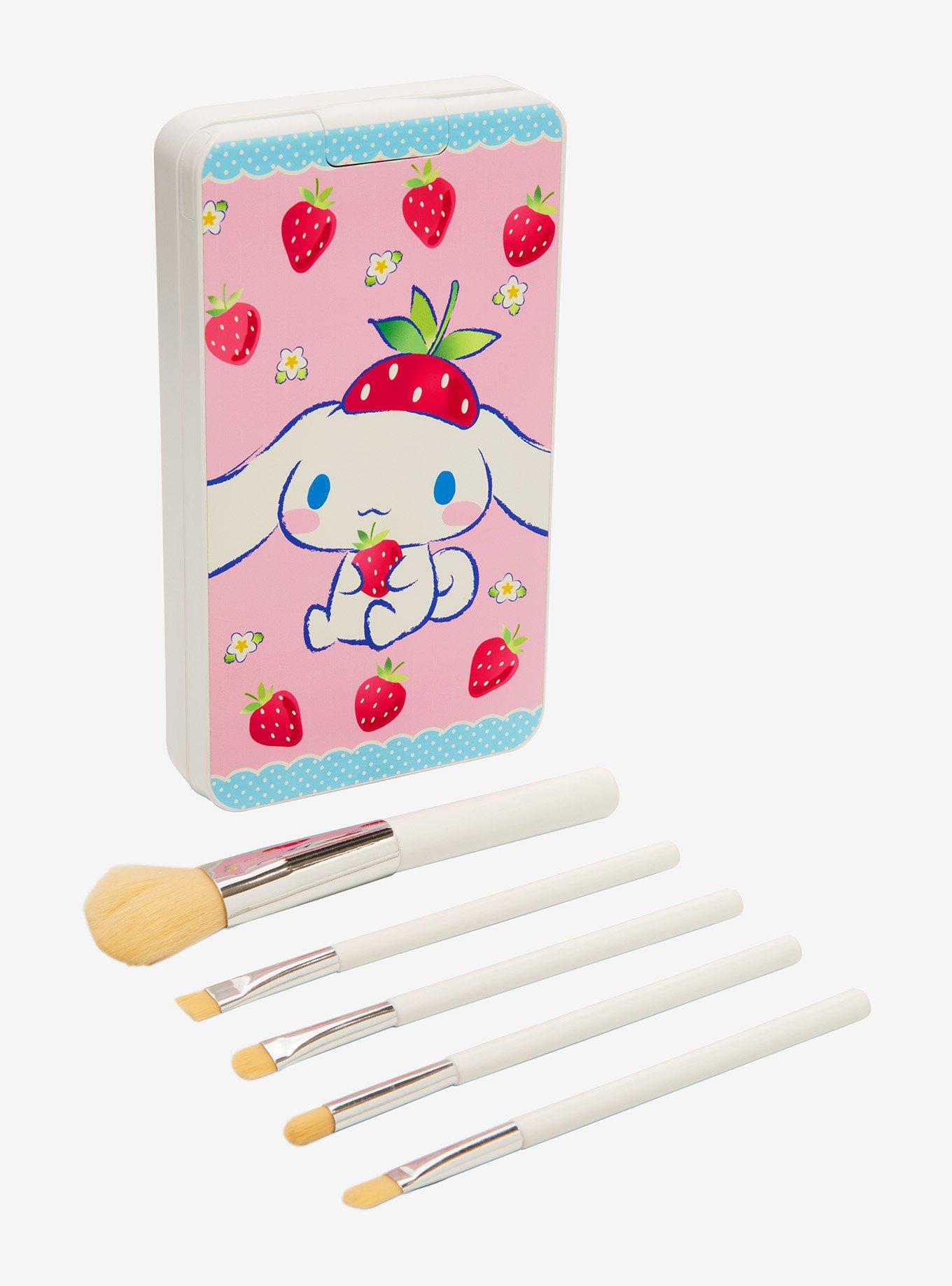 Sanrio Cinnamoroll Mirrored Travel Makeup Brush Holder and Brush Set - BoxLunch Exclusive, , alternate