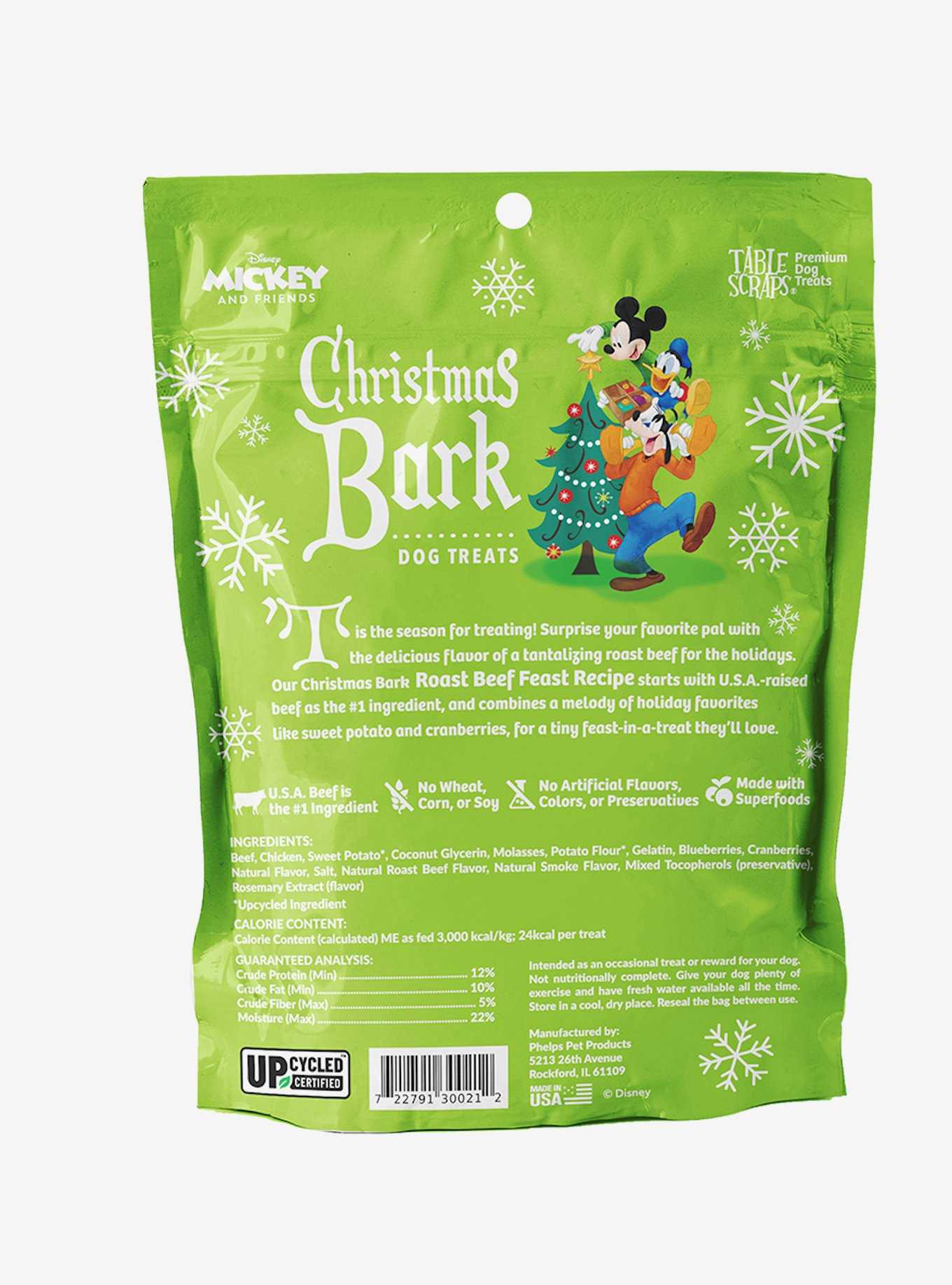 Disney Mickey Mouse Christmas Bark Roast Beef Feast Dog Treats 5 oz. (2-Pack), , hi-res