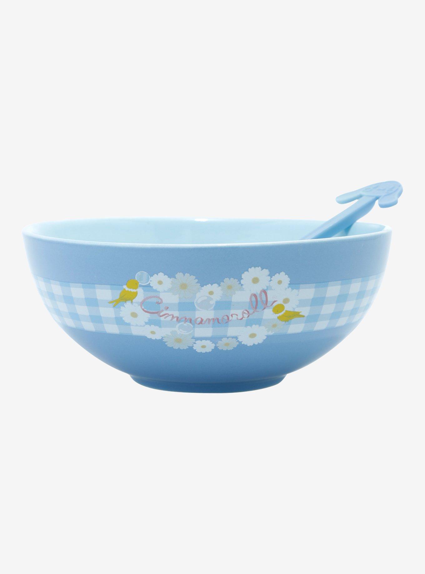 Cinnamoroll Gingham Ceramic Bowl With Color-Changing Spoon, , alternate