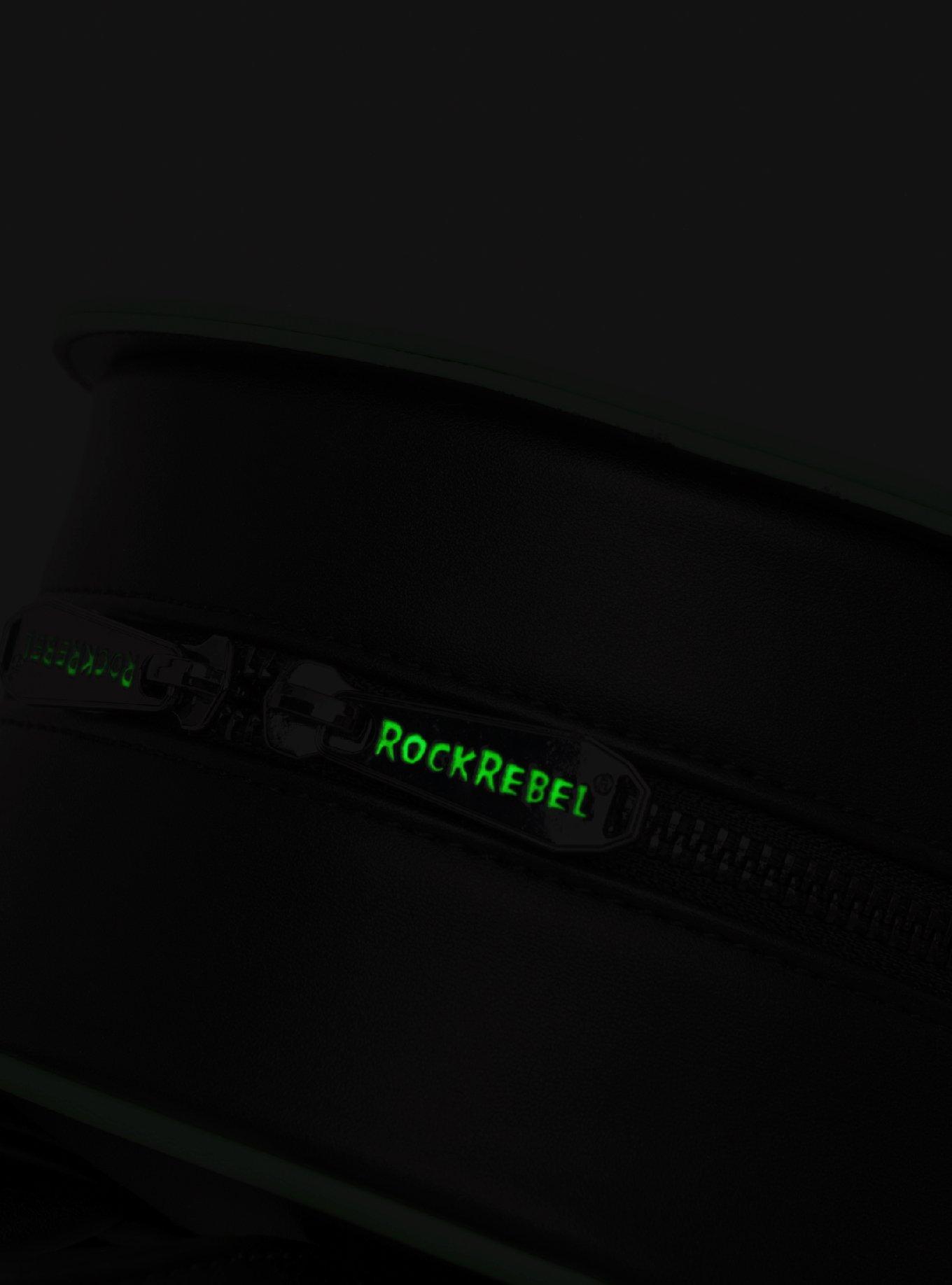 Rock Rebel Black Bat Coffin Mini Backpack, , alternate