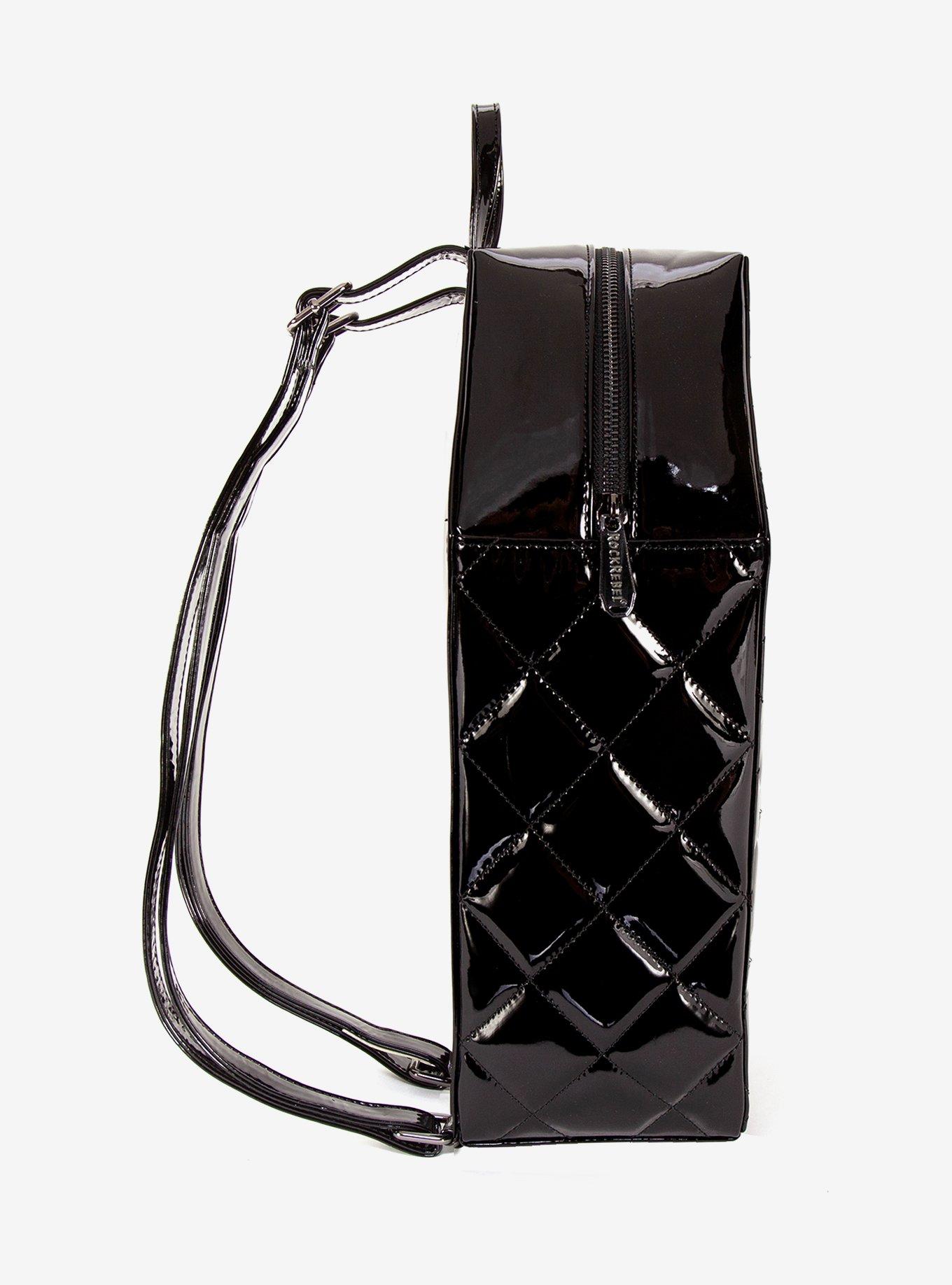 Rock Rebel Black Bat Coffin Mini Backpack, , alternate