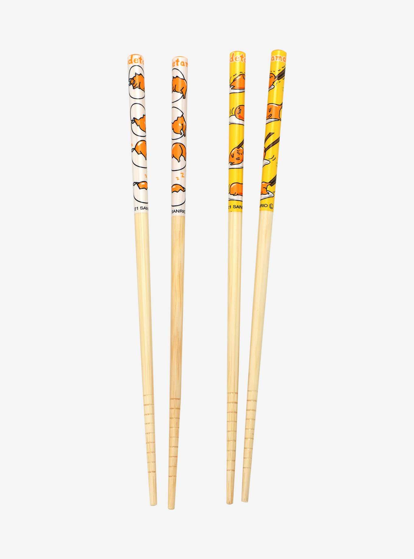 Sanrio Gudetama White and Yellow Chopsticks Set, , hi-res