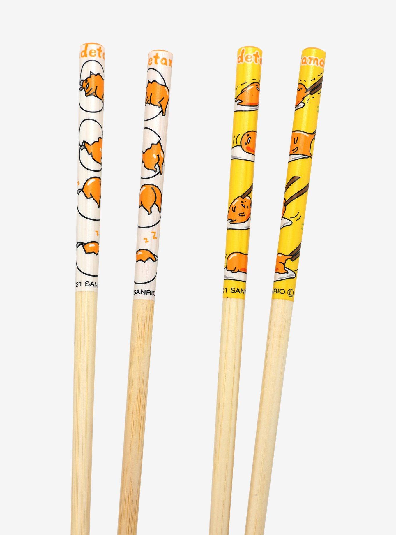 Sanrio Gudetama White and Yellow Chopsticks Set, , alternate