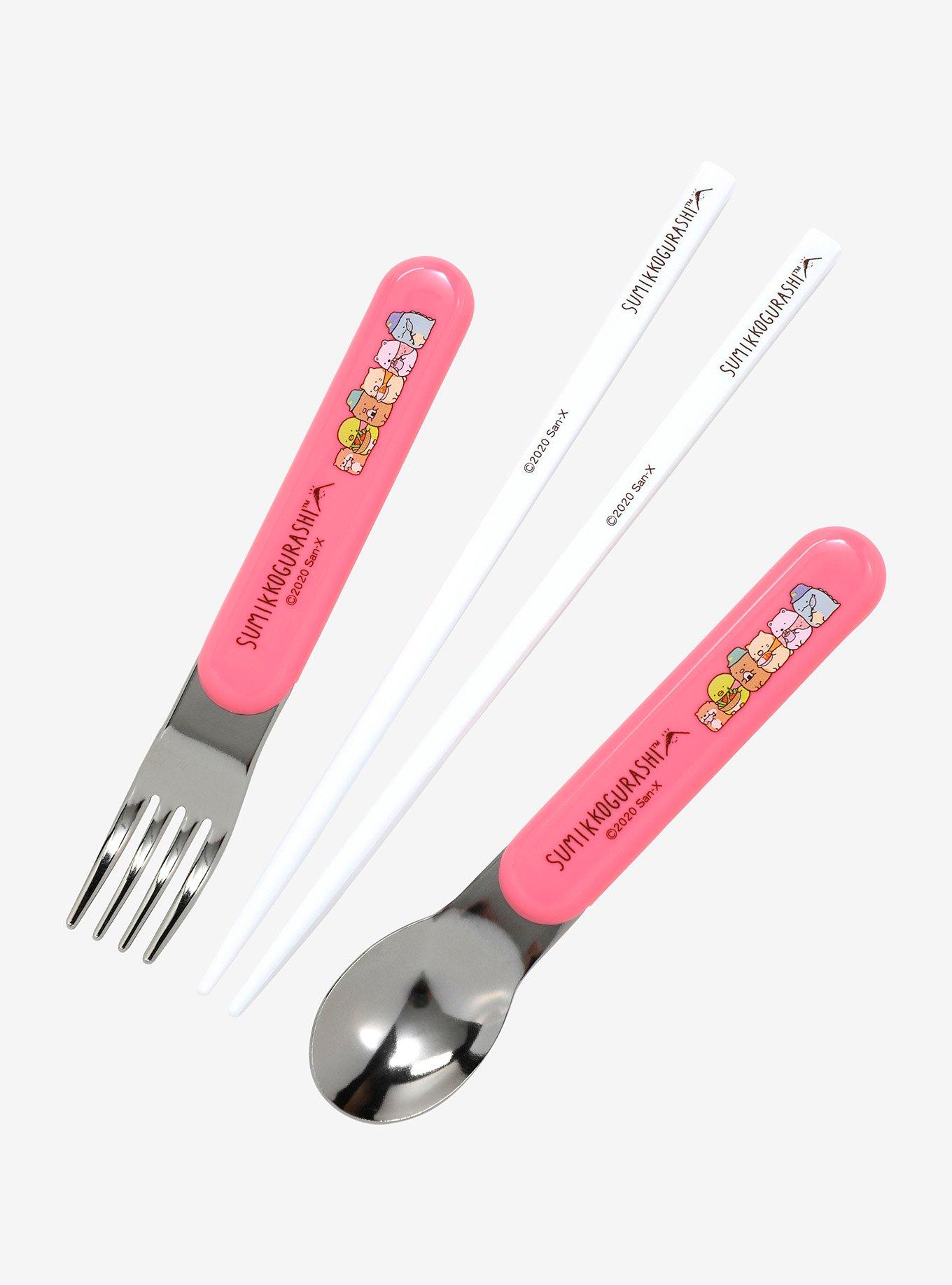 Sumikko Gurashi Pink Utensil Set, , alternate