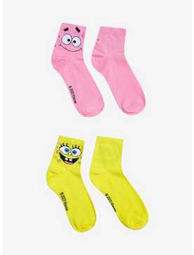 SpongeBob SquarePants Patrick & SpongeBob Crew Socks 2 Pair, , hi-res
