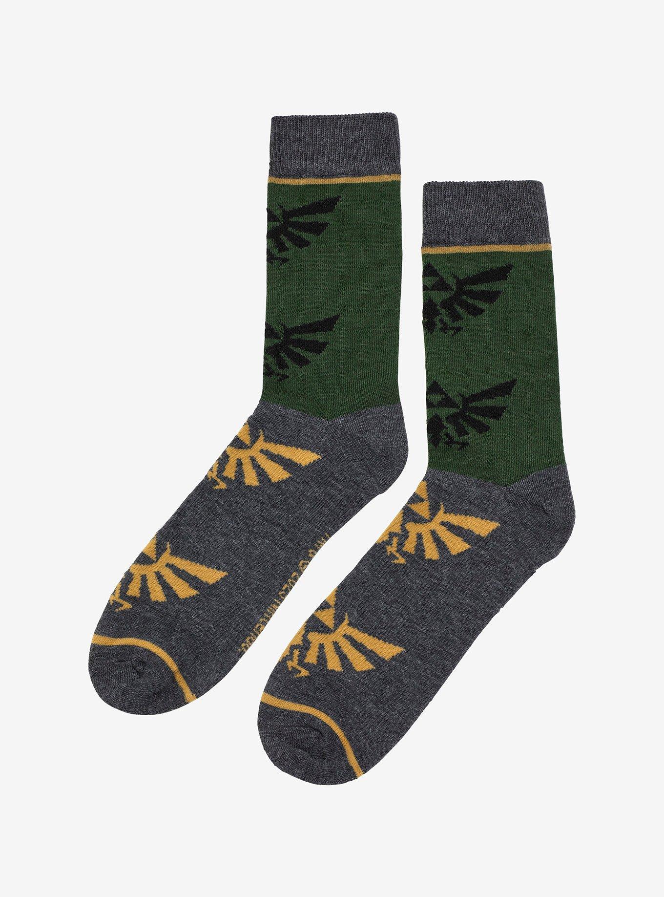 The Legend Of Zelda Triforce Logo Crew Socks, , alternate