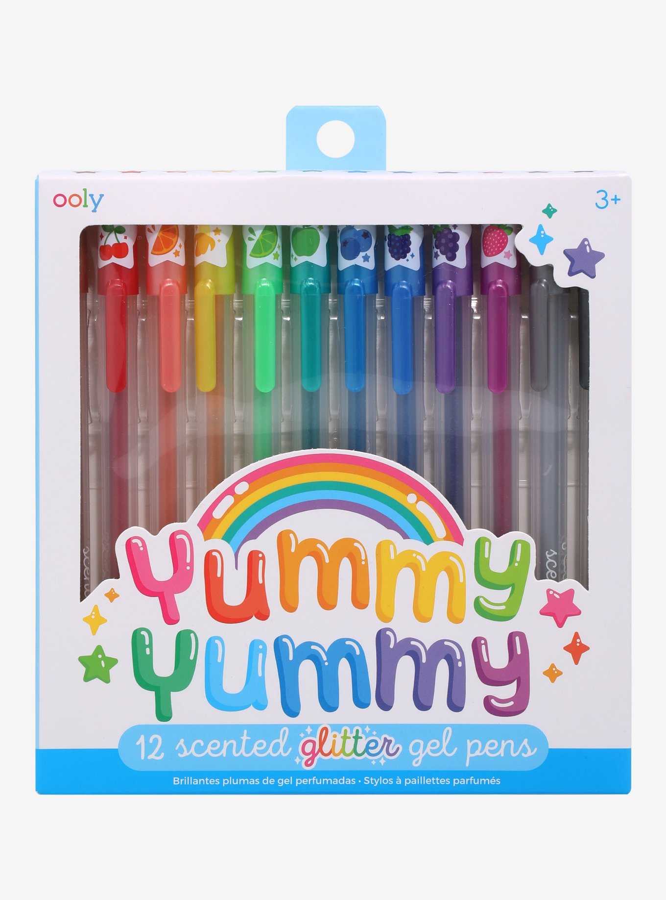 Yummy Yummy Rainbow Fruit Scented Glitter Pen Set, , hi-res