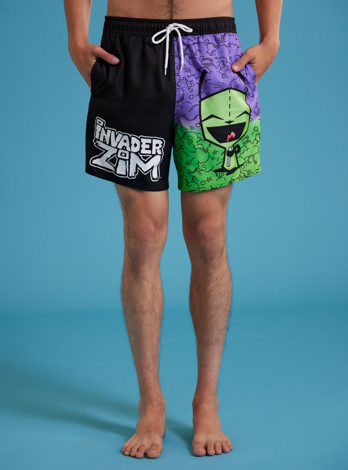 Invader Zim GIR Ombre Swim Trunks, MULTI, alternate