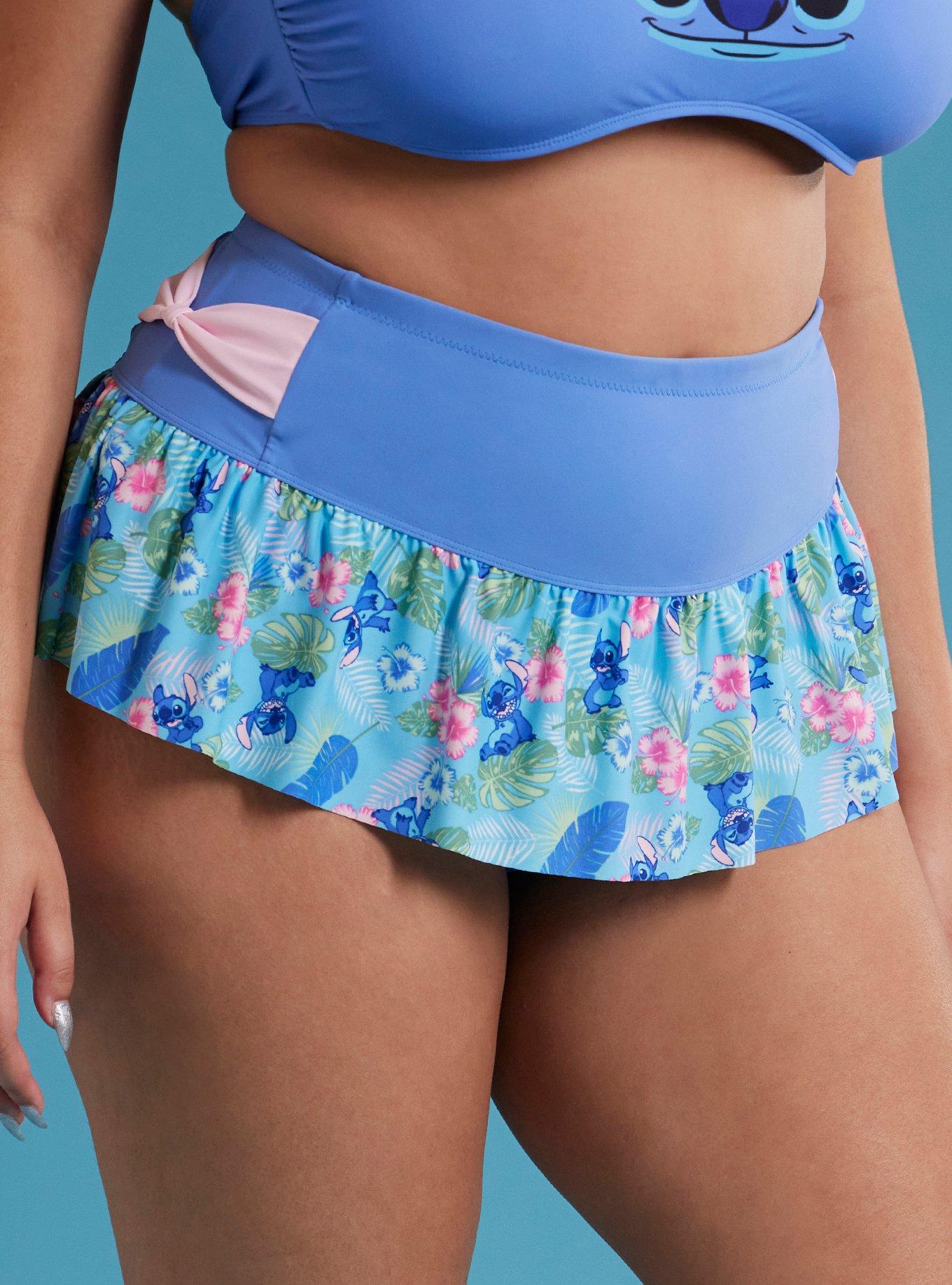Disney Lilo & Stitch Tropical Stitch Skirted Swim Bottoms Plus Size, MULTI, alternate